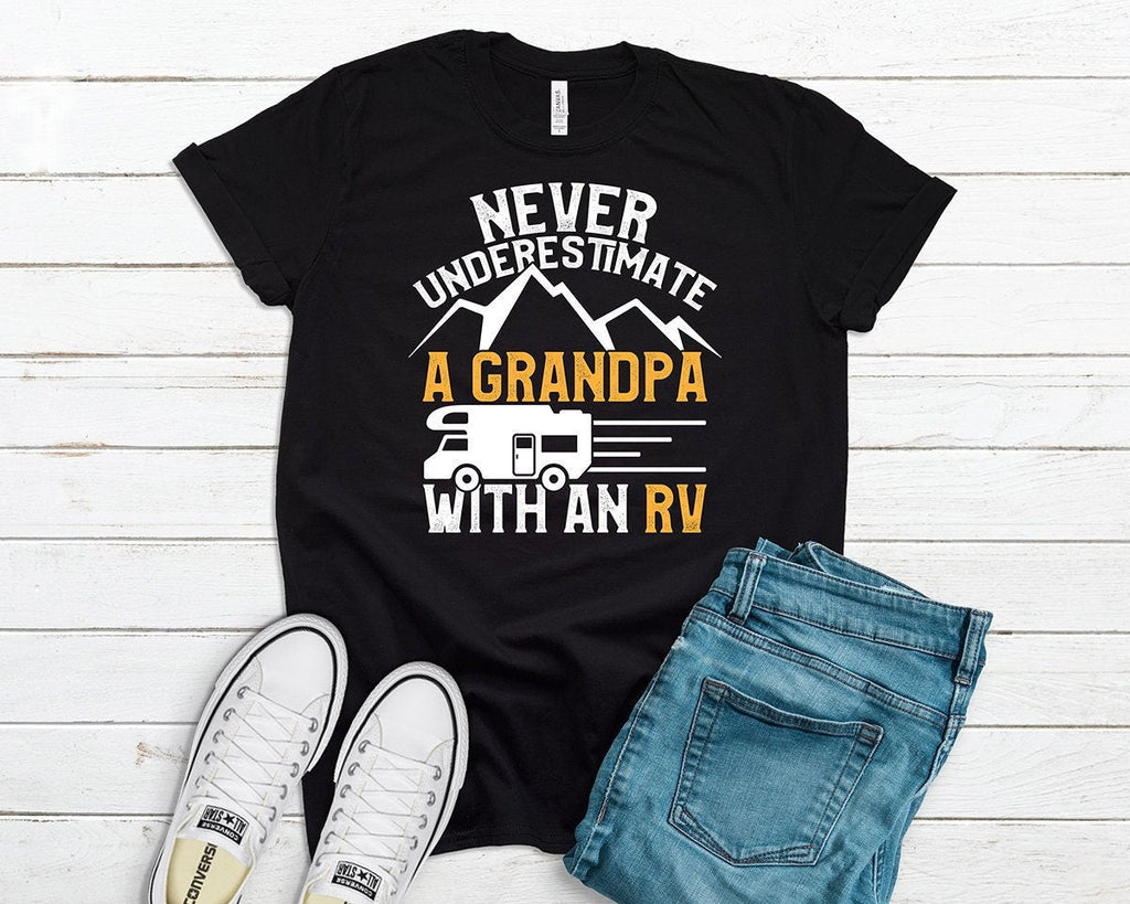 Grandpa RV Shirt Never Underestimate A Grandpa with an RV Tee