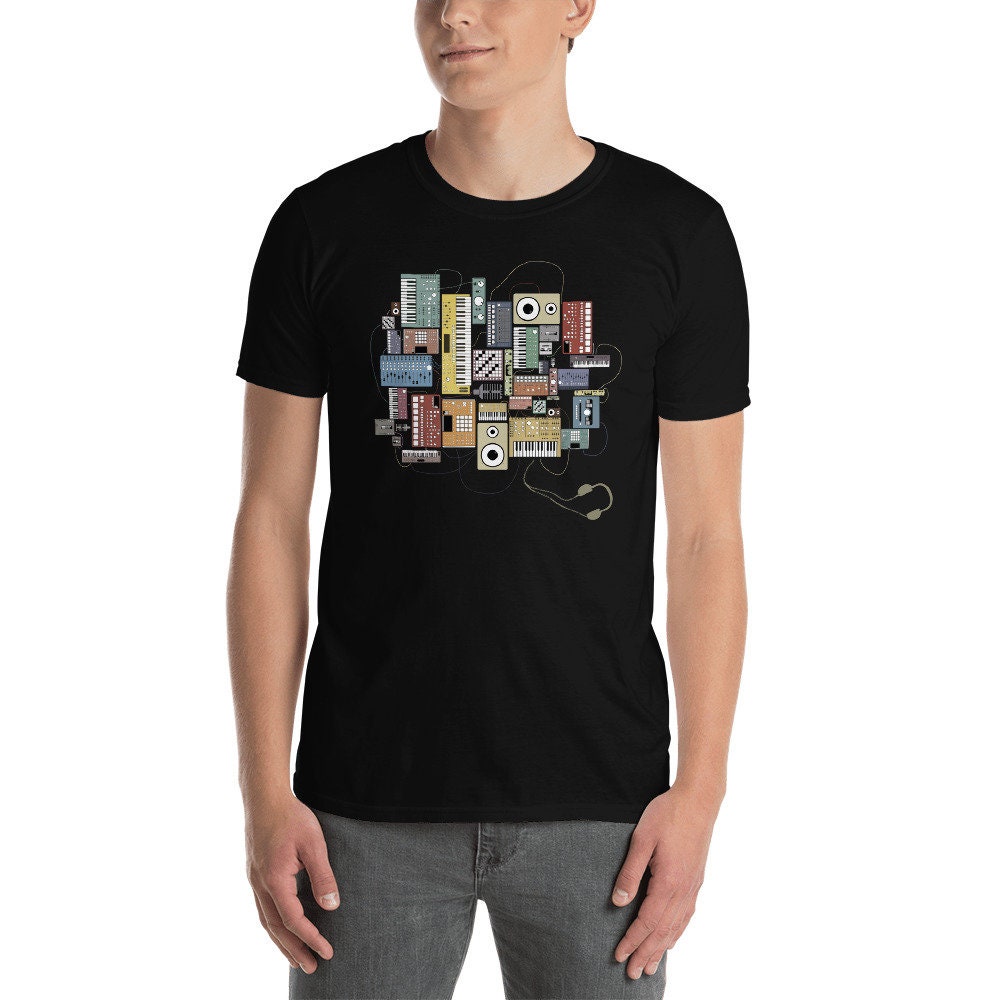 Electronic Musician Synthesizers and Drum Machine Dj T-Shirt