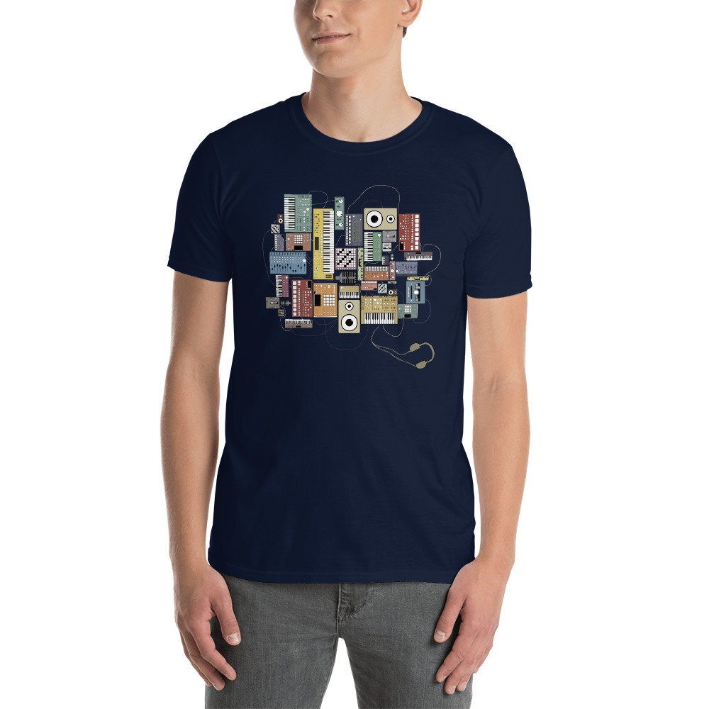Electronic Musician Synthesizers and Drum Machine Dj T-Shirt