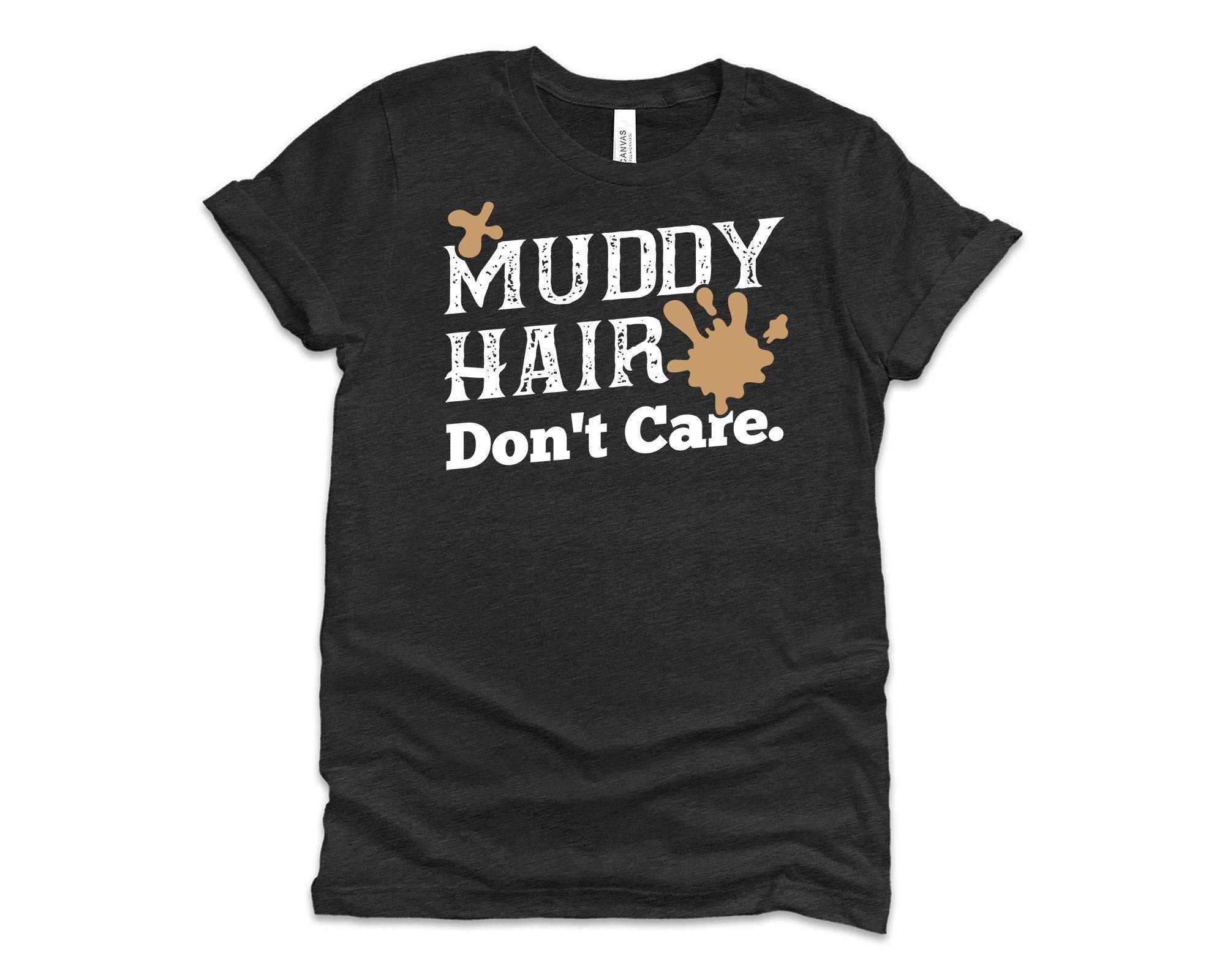 Motocross Shirt for Girls Muddy Hair Don't Care Tee
