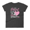 Gymnastics Mom TShirt My Heart is on the Floor Women's short sleeve t-shirt