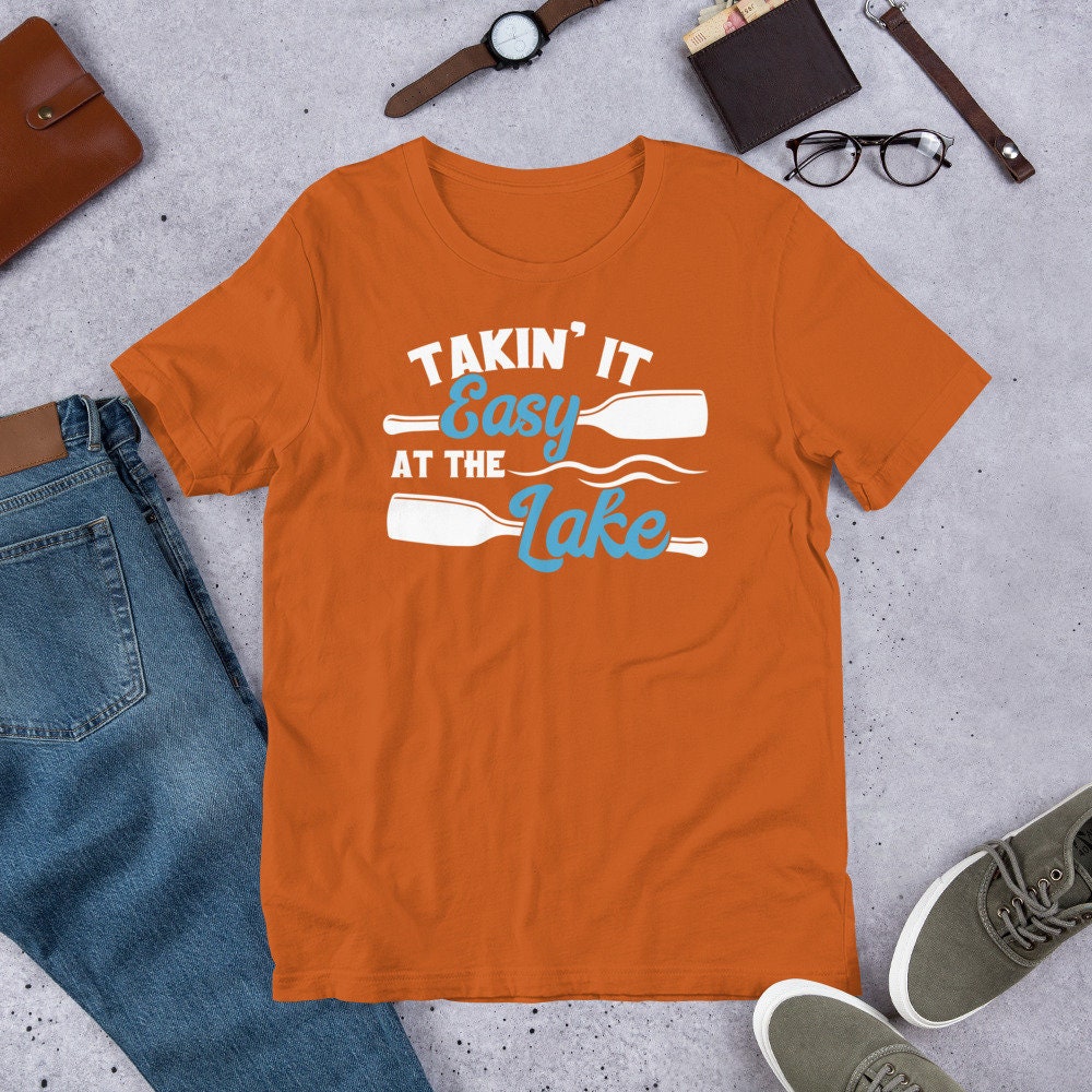Summertime Lake Shirt Takin It Easy at Lake Boating Tee