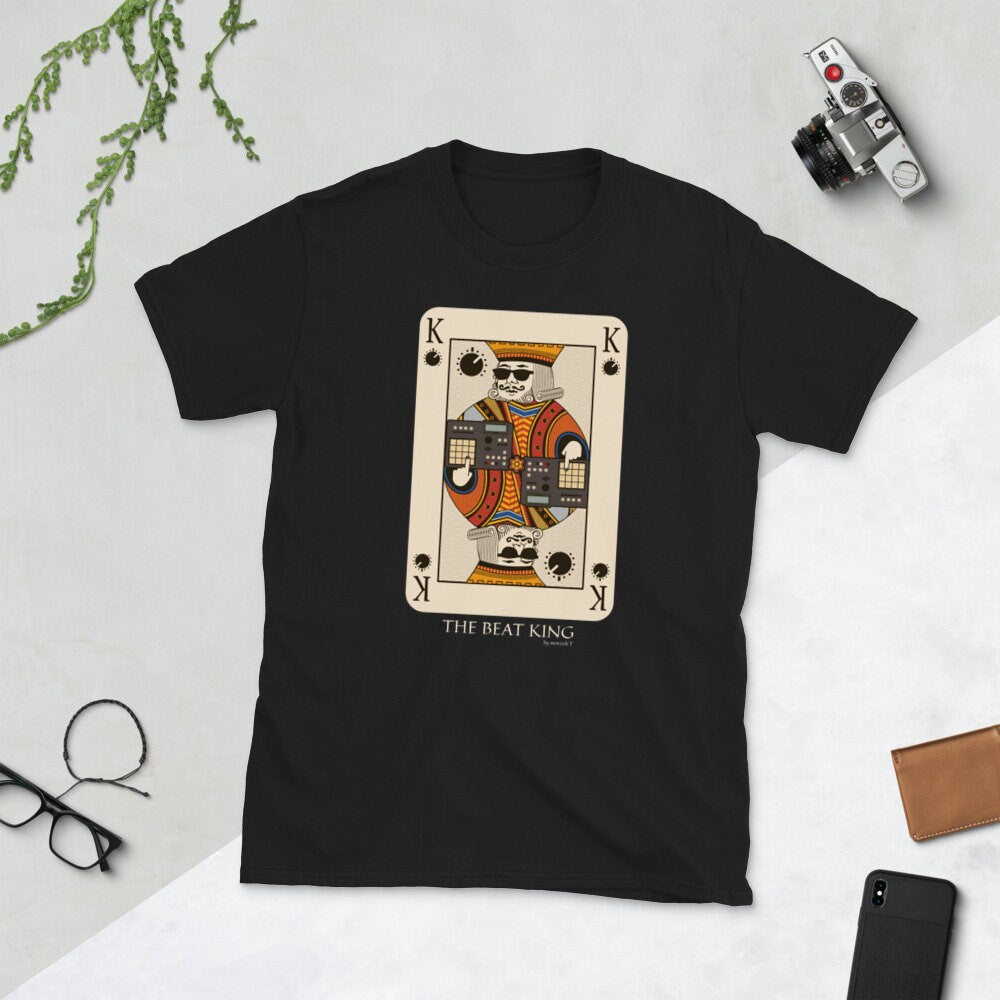 Beatmaker King Card T-shirt for Music Producer and Dj