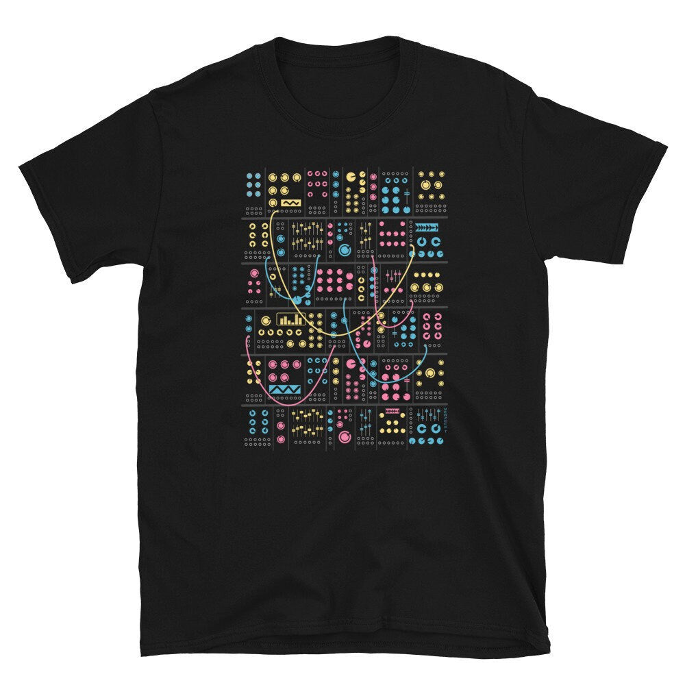 Modular synthesizer Synthwave T-Shirt
