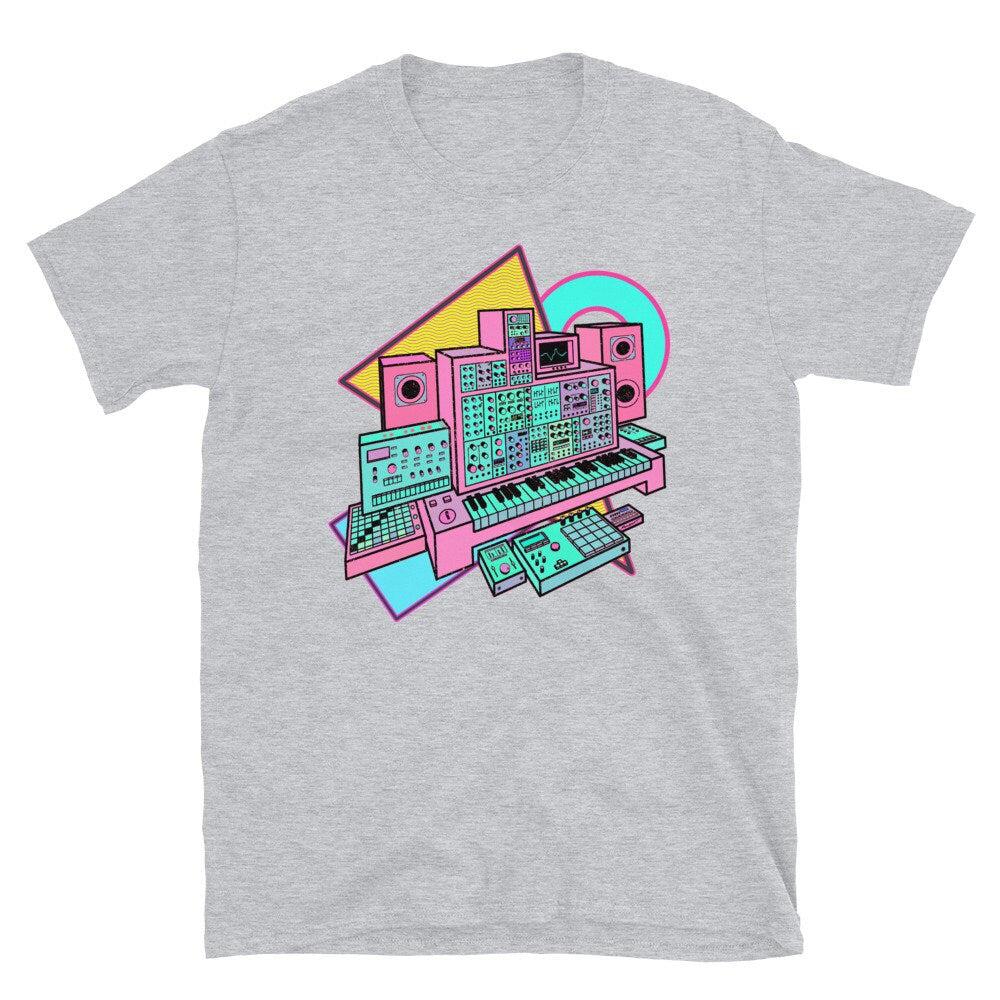 Synthwave Synthesizer T-Shirt for Musician