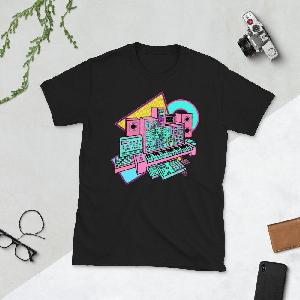 Synthwave Synthesizer T-Shirt for Musician