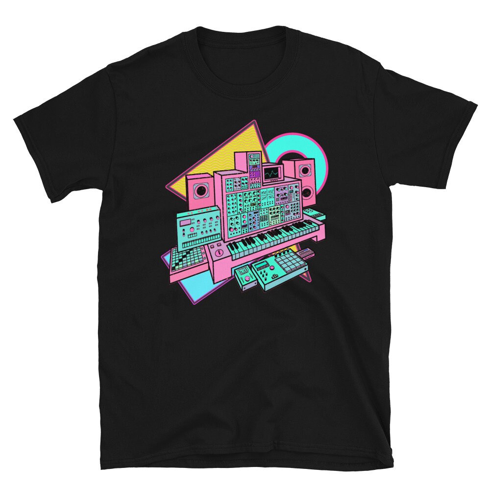 Synthwave Synthesizer T-Shirt for Musician
