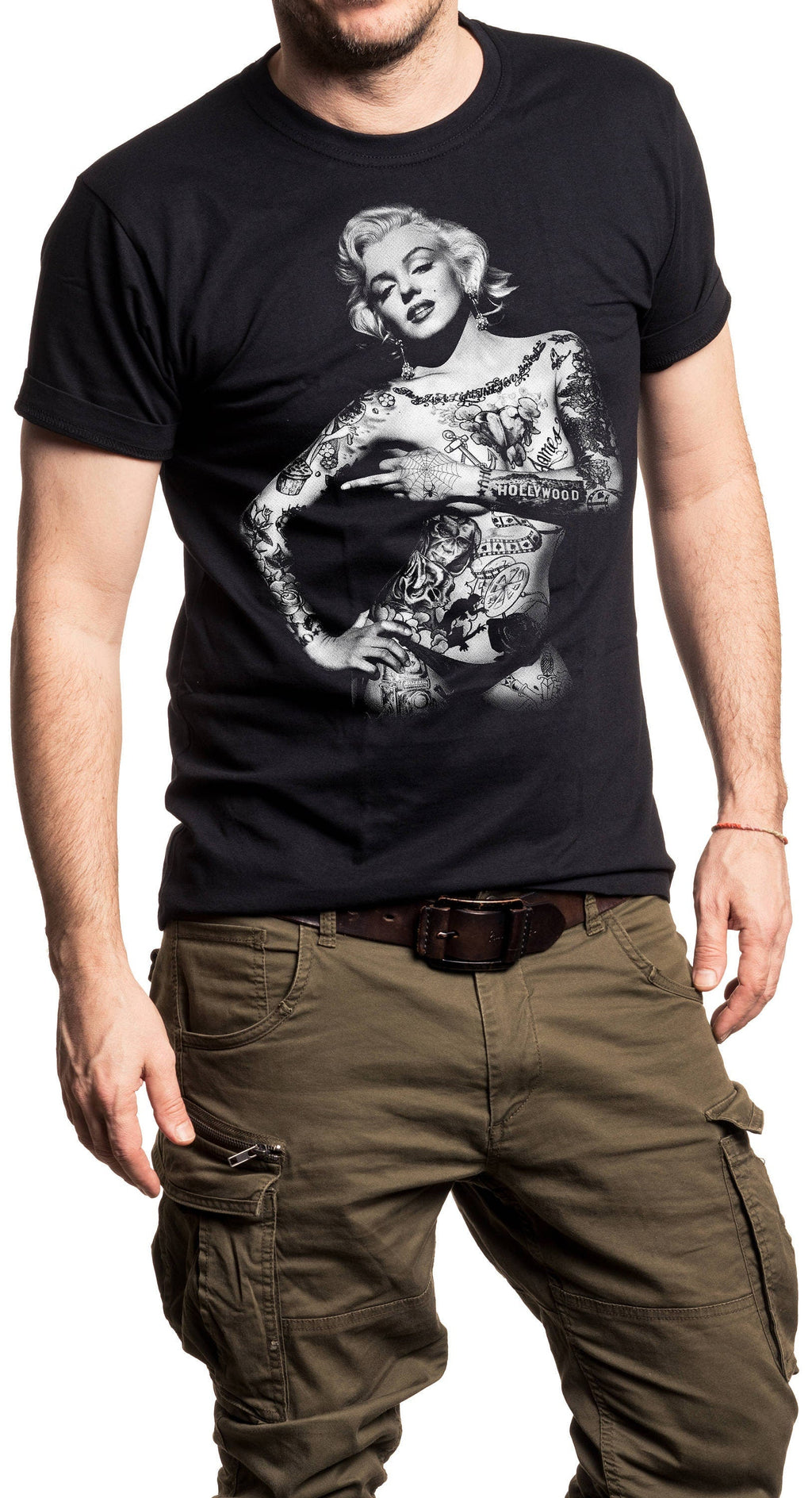 Cool Marilyn Ink Love T-Shirt Black - Men's Tattoo Tee Shirt Print Size S-XXXXXL