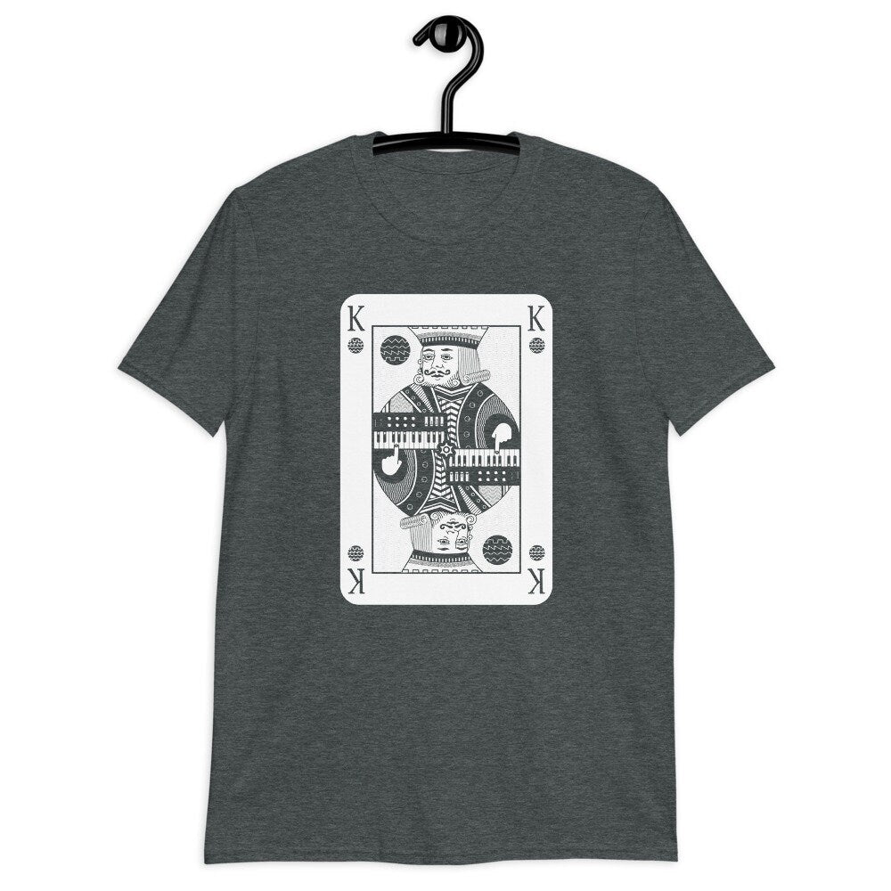 Synthesizer King Card Funny T-Shirt for Electronic Musician