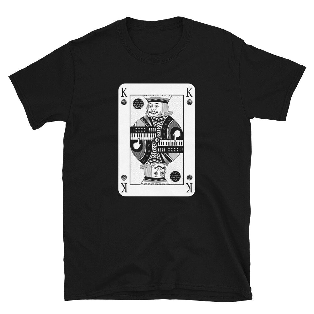 Synthesizer King Card Funny T-Shirt for Electronic Musician