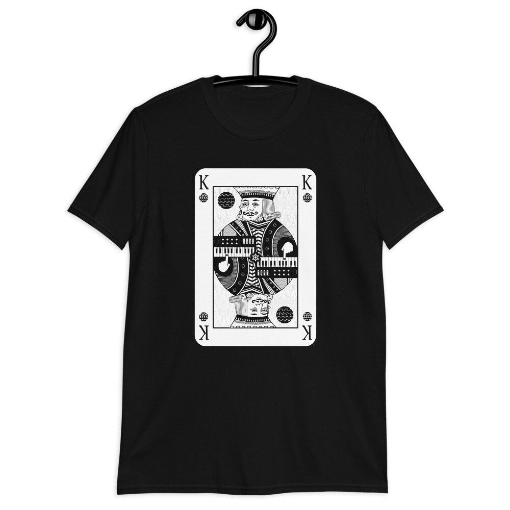 Synthesizer King Card Funny T-Shirt for Electronic Musician