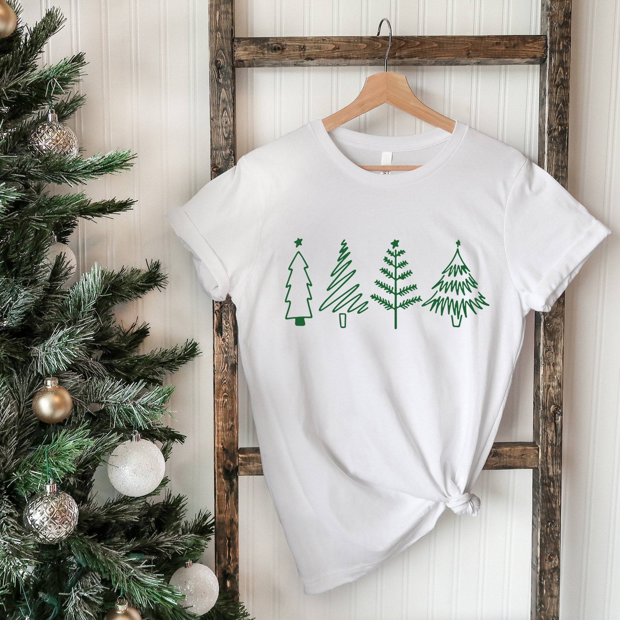 Christmas Trees Shirt, Christmas Shirts for Women, Merry Christmas Shirt, Christmas Party Shirt, Pine Trees Shirt, Funny Christmas Shirt