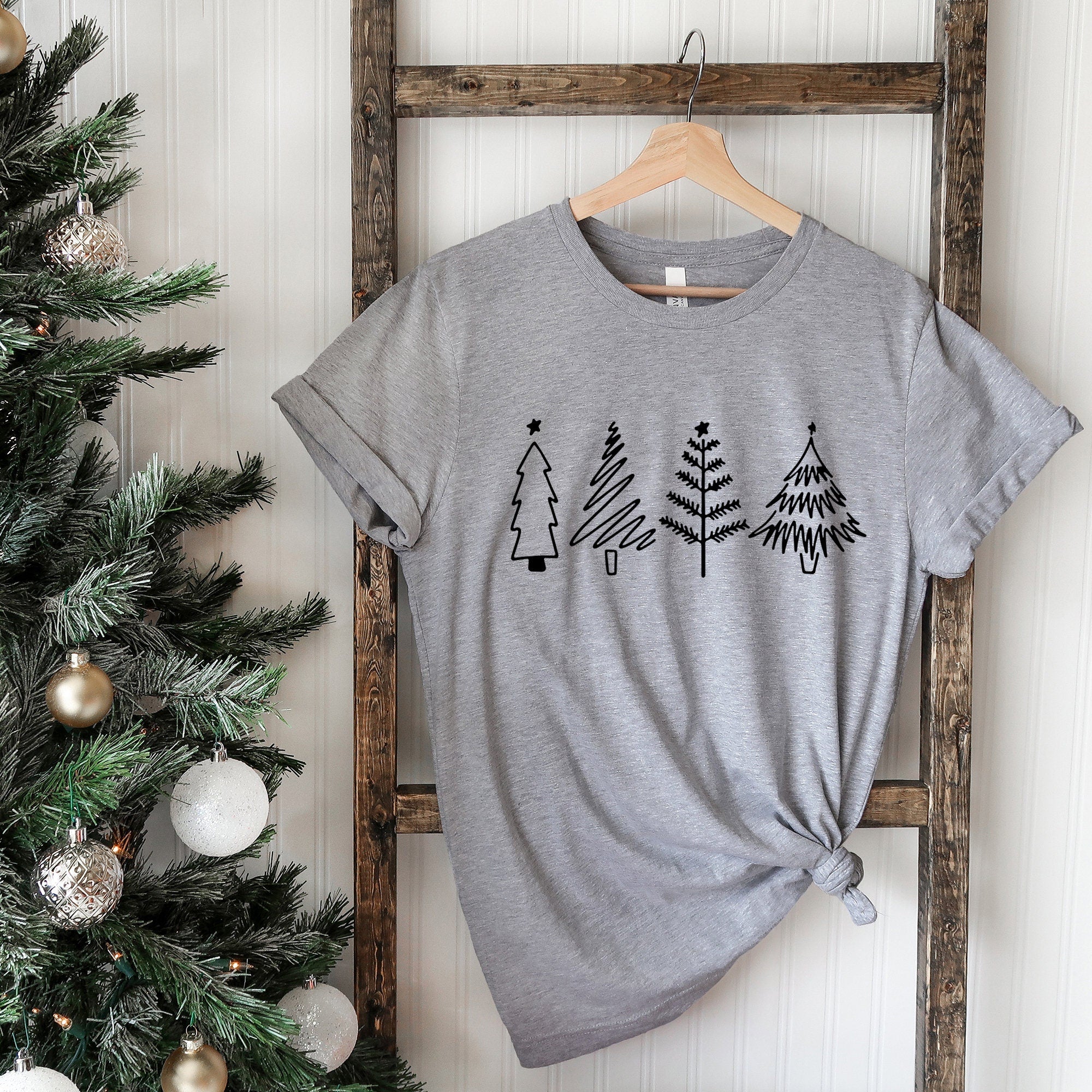 Christmas Trees Shirt, Christmas Shirts for Women, Merry Christmas Shirt, Christmas Party Shirt, Pine Trees Shirt, Funny Christmas Shirt