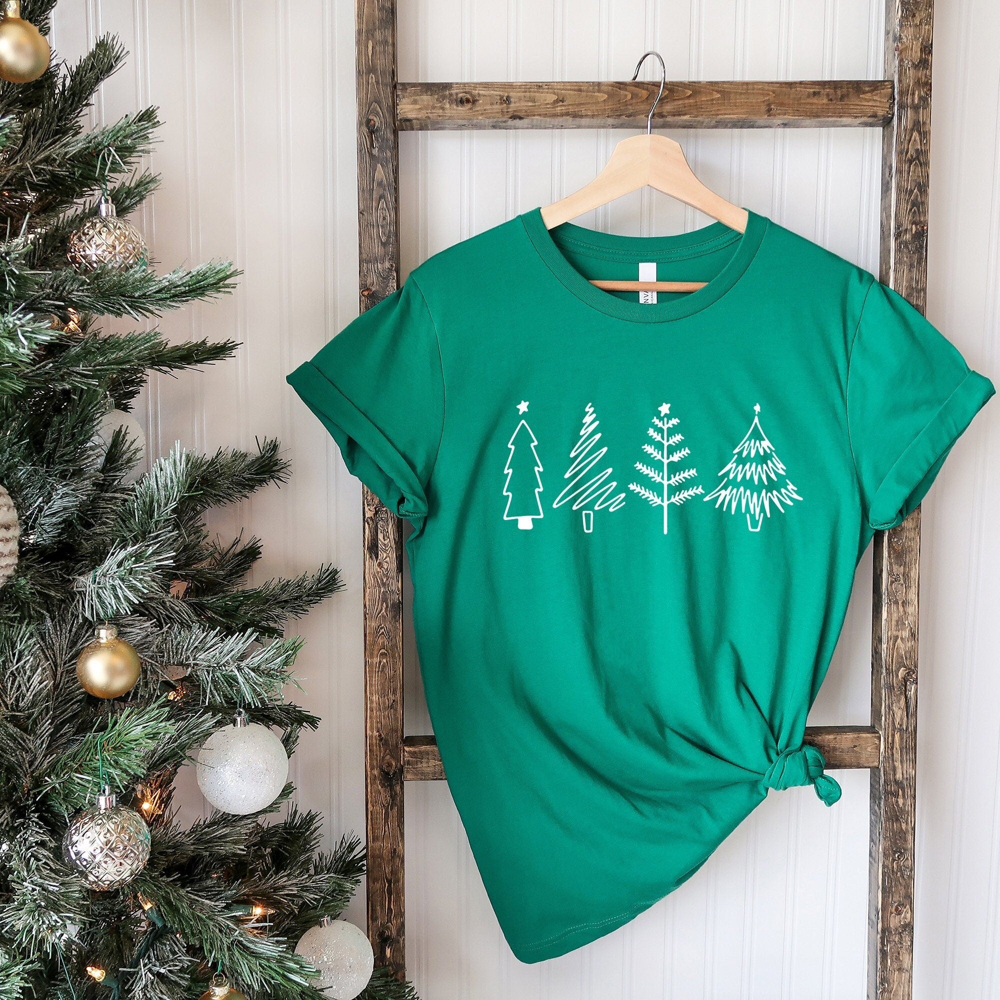 Christmas Trees Shirt, Christmas Shirts for Women, Merry Christmas Shirt, Christmas Party Shirt, Pine Trees Shirt, Funny Christmas Shirt