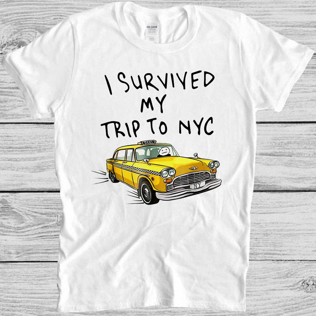Tom I Survived My Trip To NYC  New York Yellow Spider Taxi Top Tee Cool Gift Men Women Unisex Action Movie Design Style T Shirt 3224