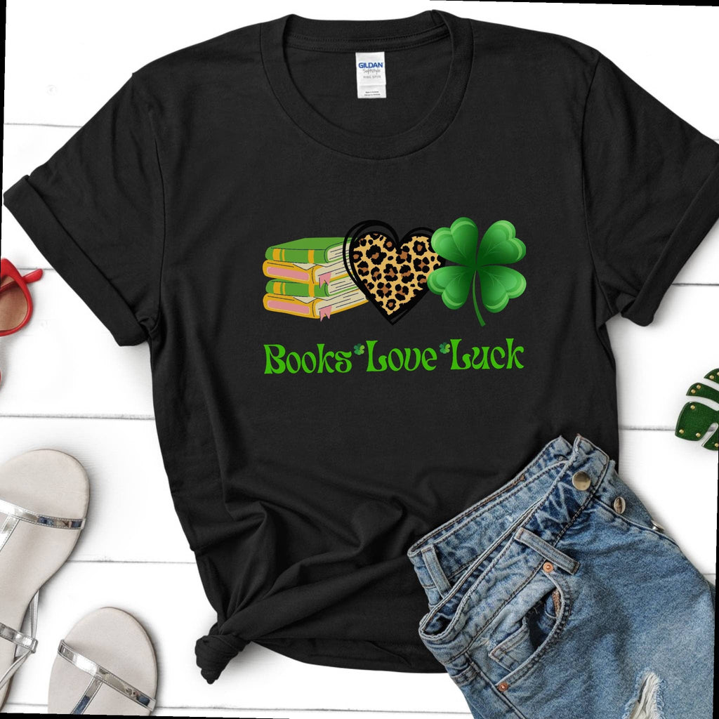 Books Love Luck Shirt, Bookaholic Shirt, One More Chapter Reading Shirt, Bookworm, Book Lover, Librarian Shirts, Teacher Book Shirt, Write