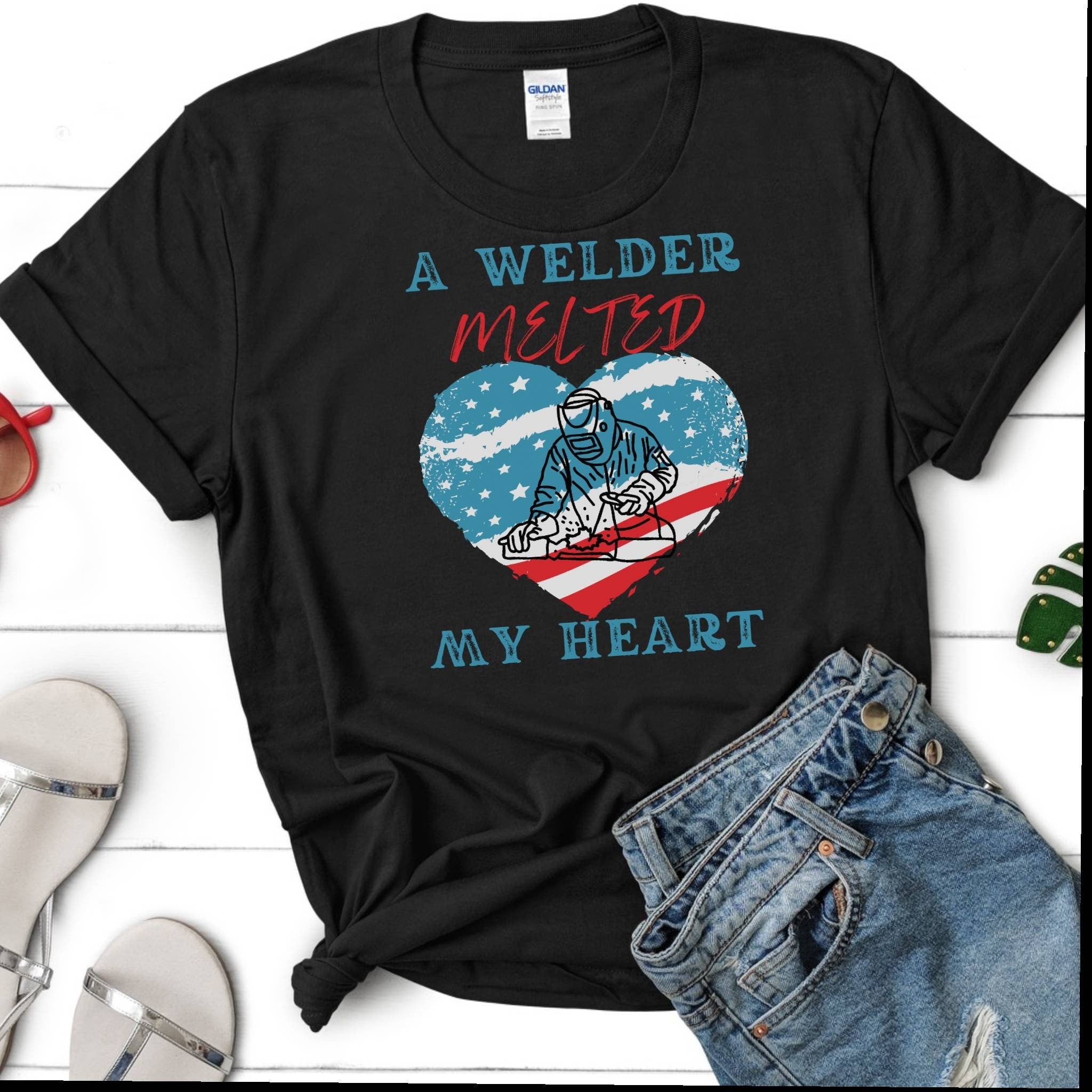 Welder's Wife Shirt, Welder Girlfriend, Welder Fiance Shirt,  Welder Shirt, Metal Worker Gift, Gift for Welder Wife, Metal Worker Girlfriend