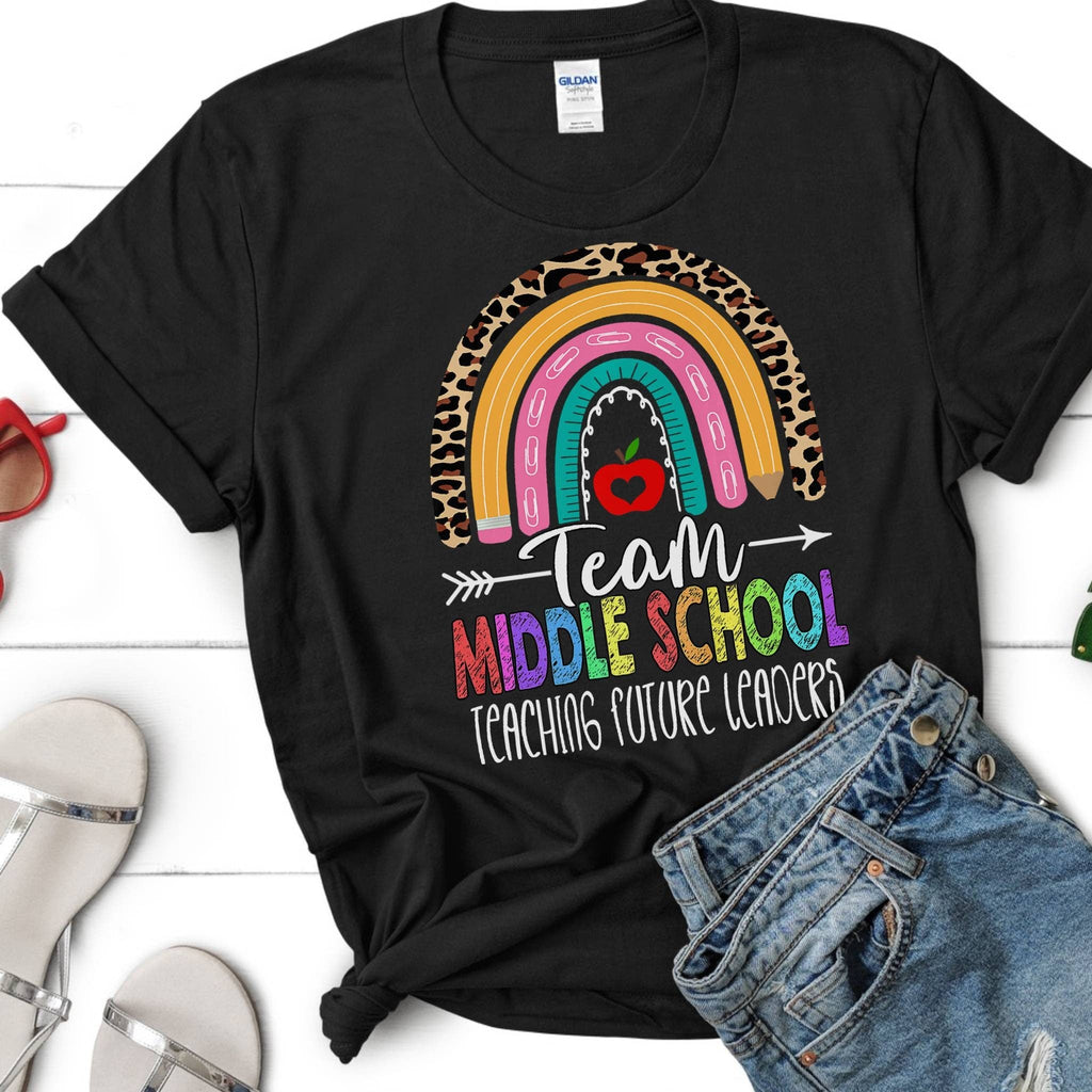Middle School Teaching Future Leaders Shirt, Gift for Teacher Shirt,Middle School Teacher Tee, Teacher Life Tee, Middle School Teacher Teams