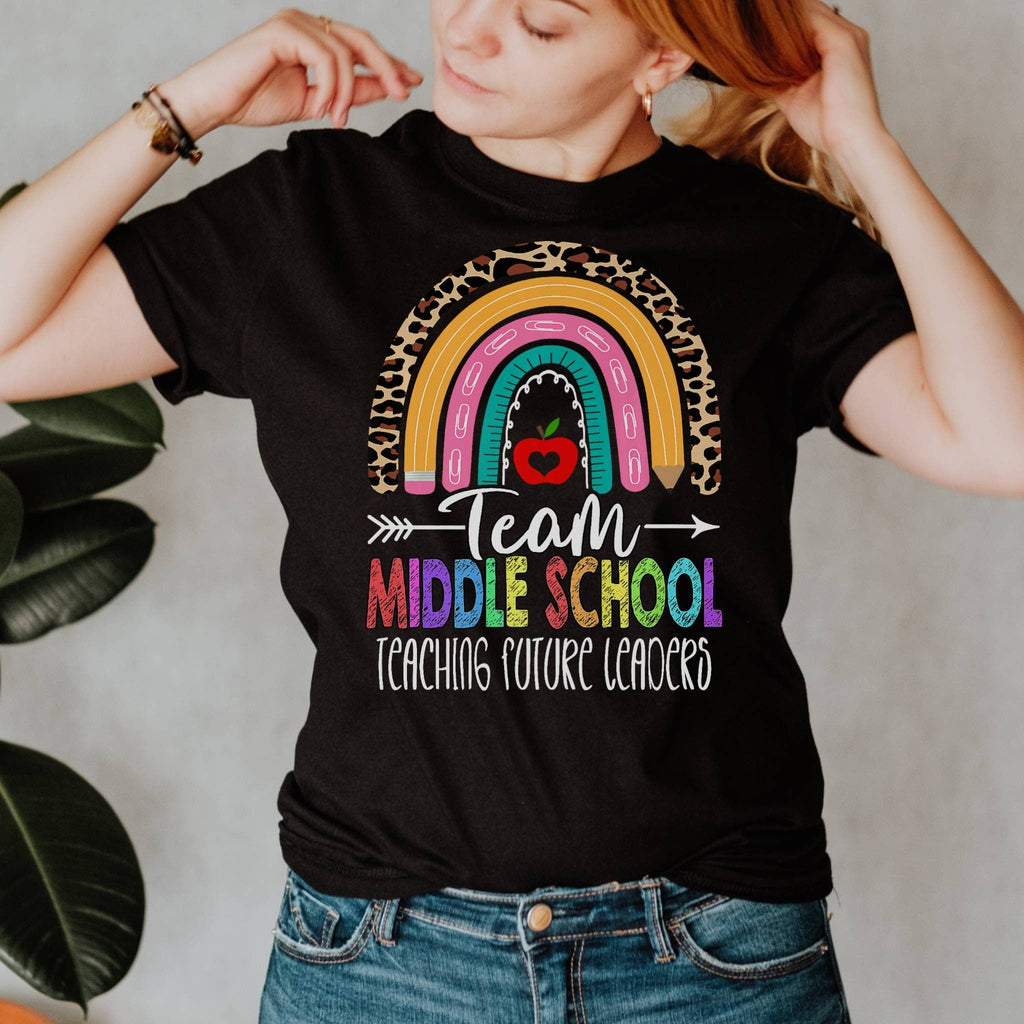 Middle School Teaching Future Leaders Shirt, Gift for Teacher Shirt,Middle School Teacher Tee, Teacher Life Tee, Middle School Teacher Teams