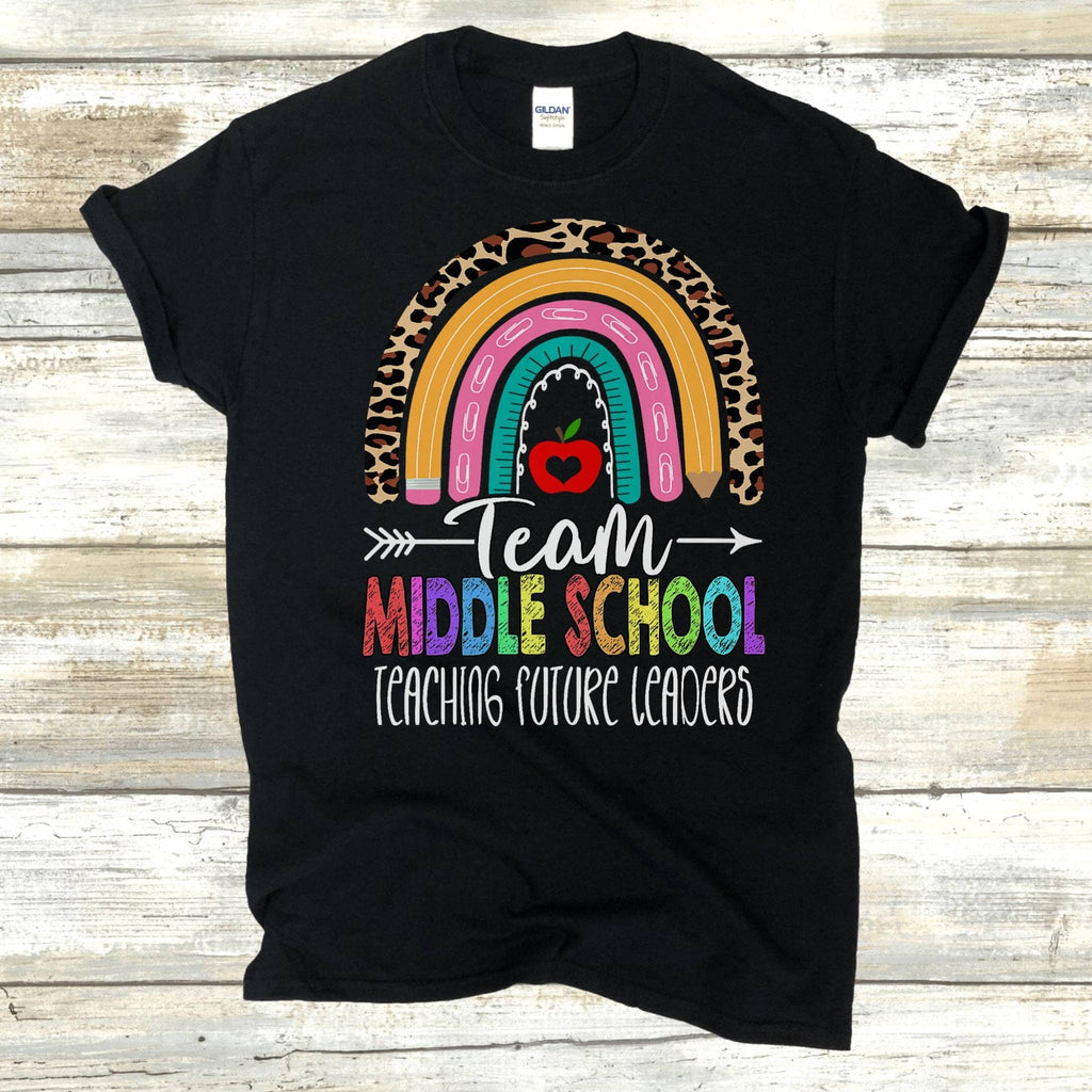 Middle School Teaching Future Leaders Shirt, Gift for Teacher Shirt,Middle School Teacher Tee, Teacher Life Tee, Middle School Teacher Teams
