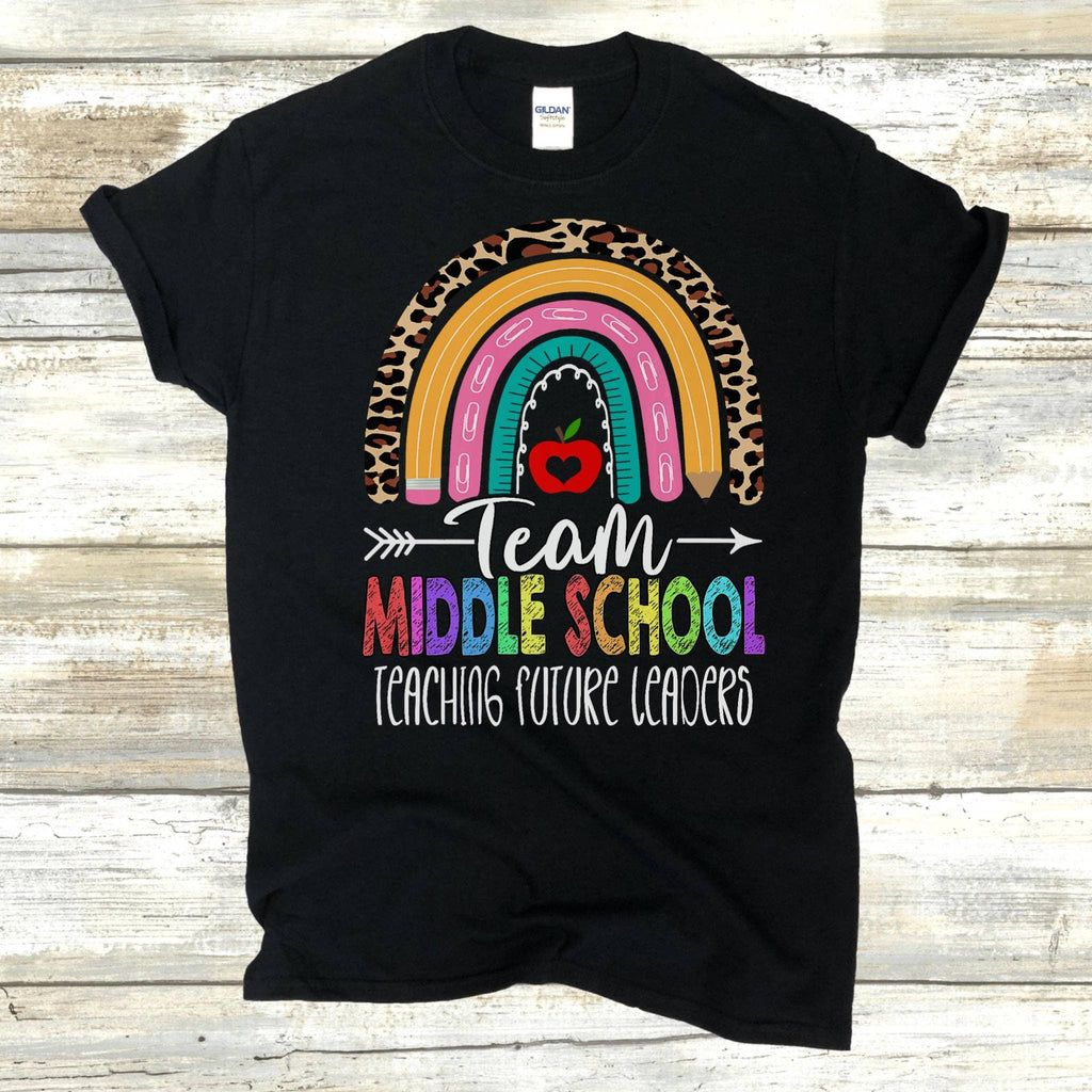 Teacher TShirt, Teacher Shirt, Retro Teacher Shirt, Middle School Teacher Shirt, Rainbow Teacher T-Shirt, Sixth Grade, Seventh Grade Teacher