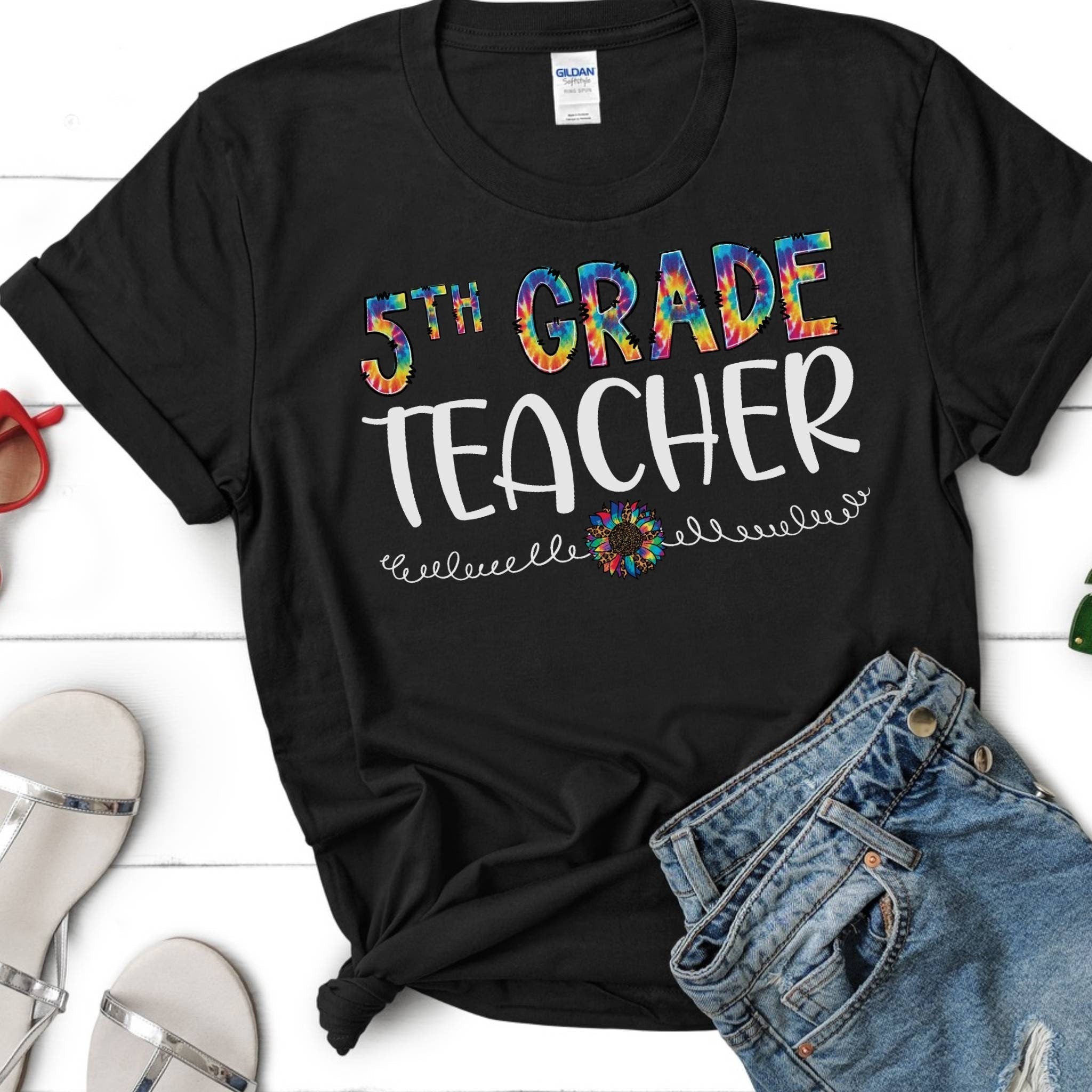 Fifth Grade Teacher Shirt, Comfort Colors Fifth Grade Crew Tee, Team Fifth Grade Shirt, Teacher Matching T-Shirts, Retro Fifth Grade Teacher