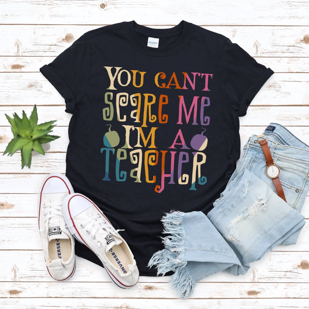 Halloween Shirts | Spooky Teacher Shirt | Teacher Shirts | Teacher Halloween Shirts | Retro Halloween Teacher | Kindergarten Teacher Tee |