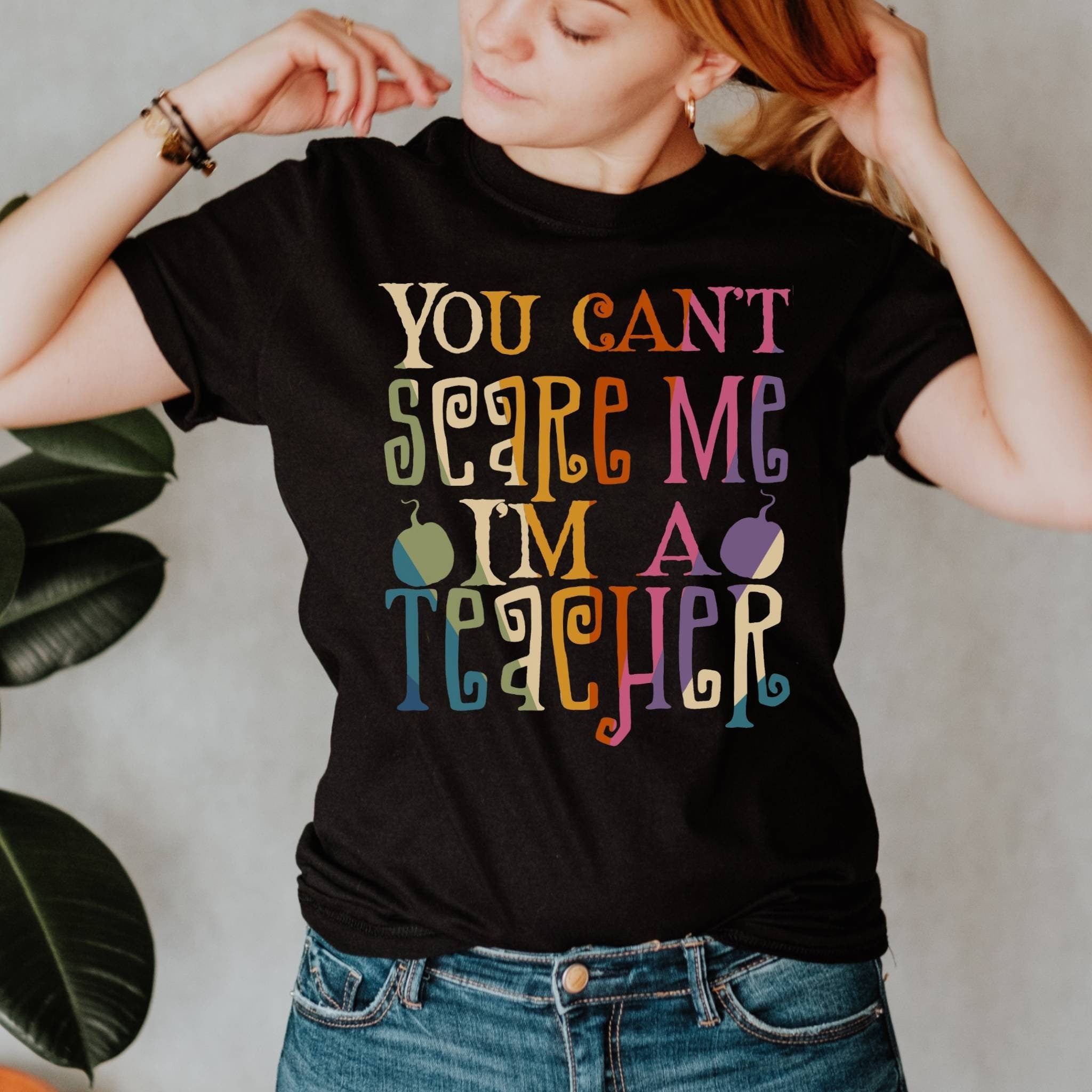 Halloween Shirts | Spooky Teacher Shirt | Teacher Shirts | Teacher Halloween Shirts | Retro Halloween Teacher | Kindergarten Teacher Tee |