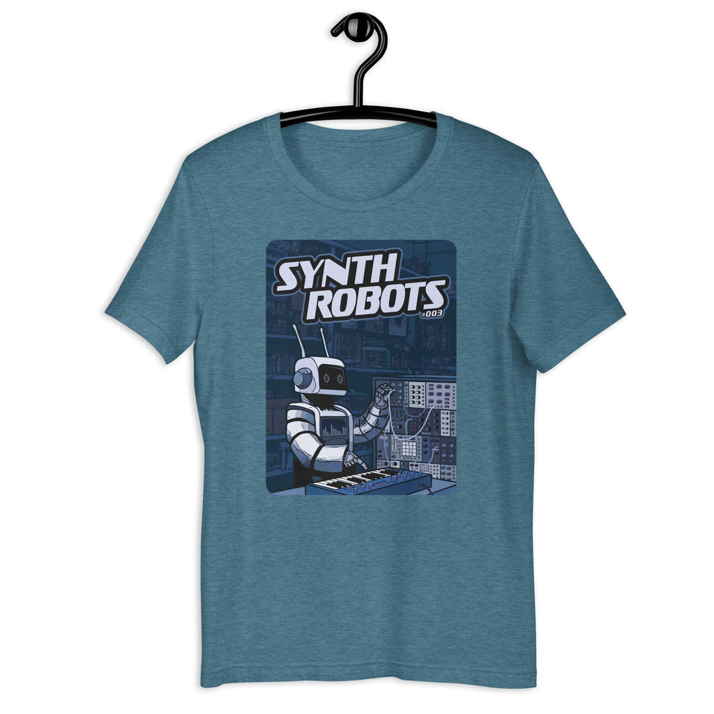 Synth Robots 003 Funny Robot t-shirt for Musician playing the Synthesizer