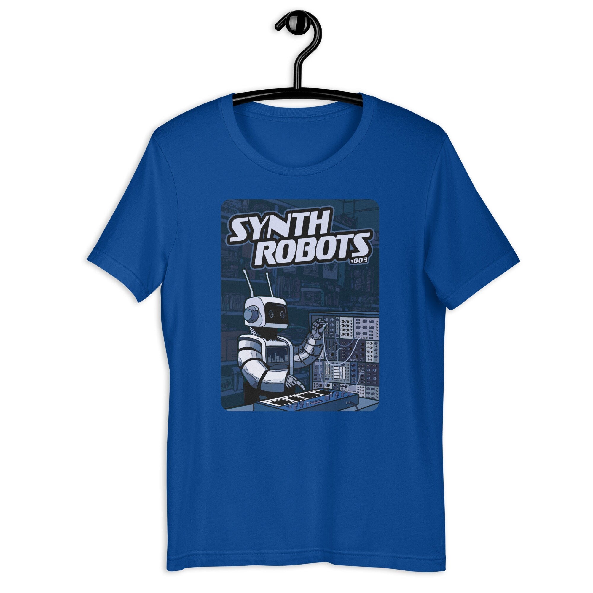 Synth Robots 003 Funny Robot t-shirt for Musician playing the Synthesizer