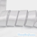 Light Silver Ribbon, Double Faced Satin Ribbon, Widths Available: 1 1/2", 1", 6/8", 5/8", 3/8", 1/4", 1/8"