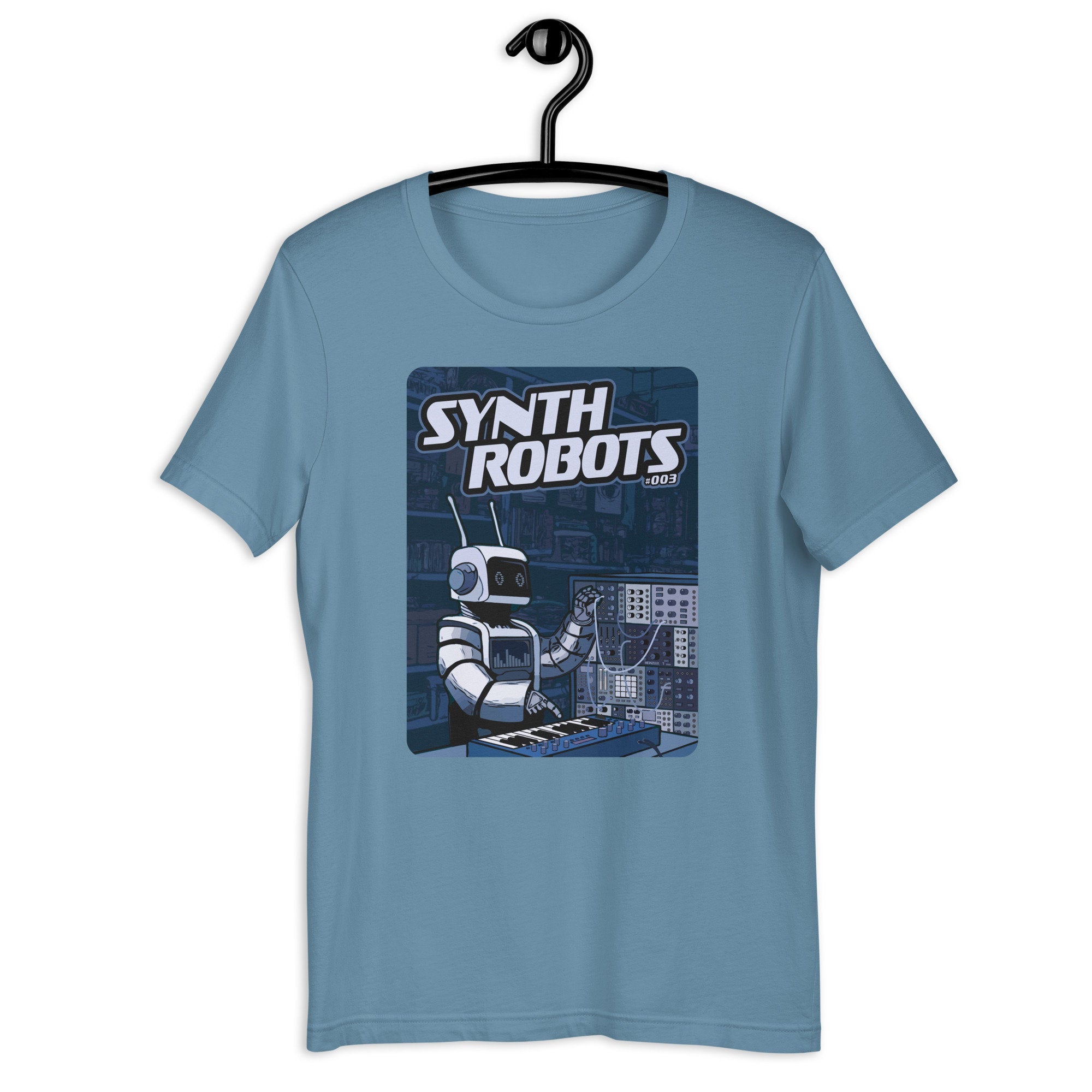 Synth Robots 003 Funny Robot t-shirt for Musician playing the Synthesizer