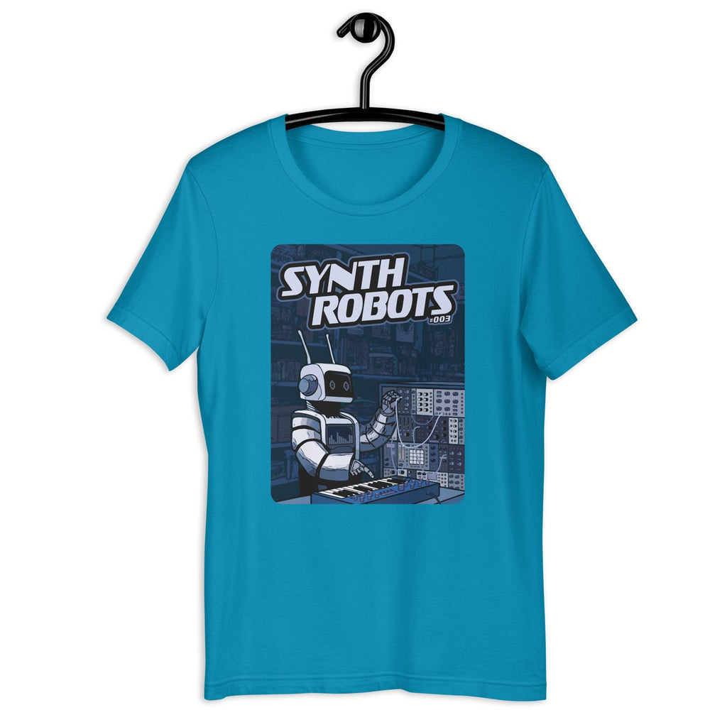 Synth Robots 003 Funny Robot t-shirt for Musician playing the Synthesizer