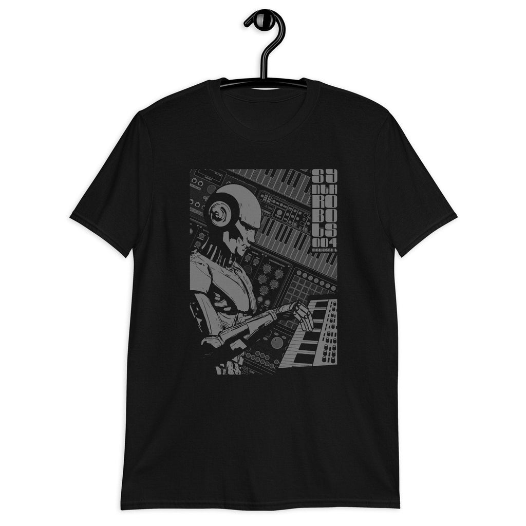 Synth robots 004 t-shirt for music producer and synthesizer musician