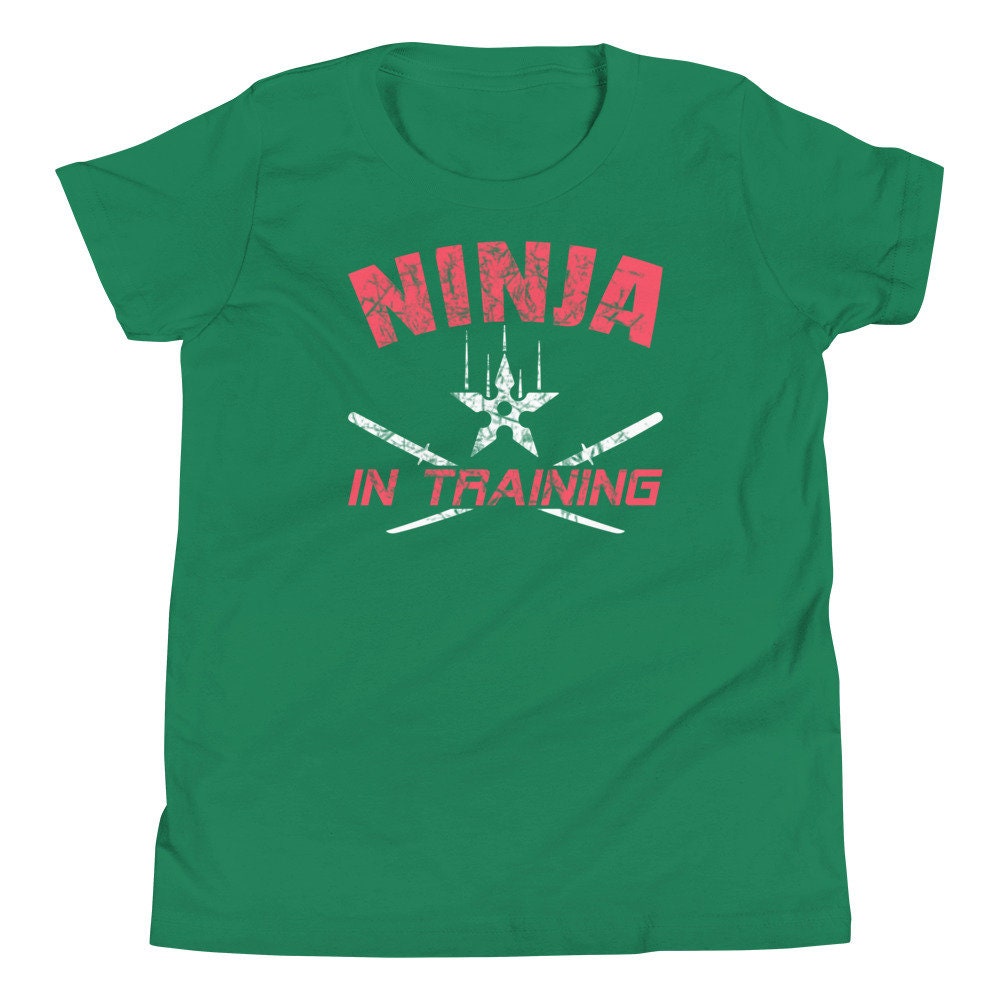 Distressed Ninja Shirt for Boys and Girls Funny Ninja In Training Tee