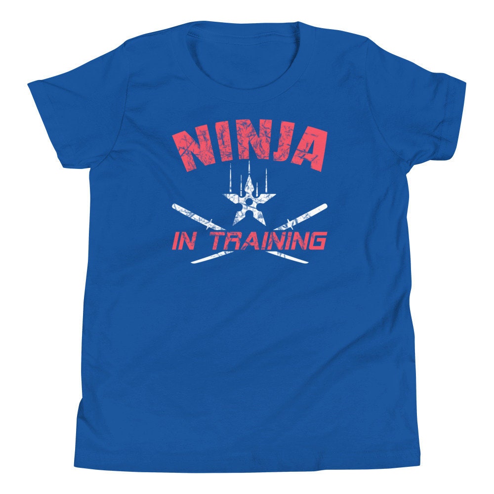 Distressed Ninja Shirt for Boys and Girls Funny Ninja In Training Tee