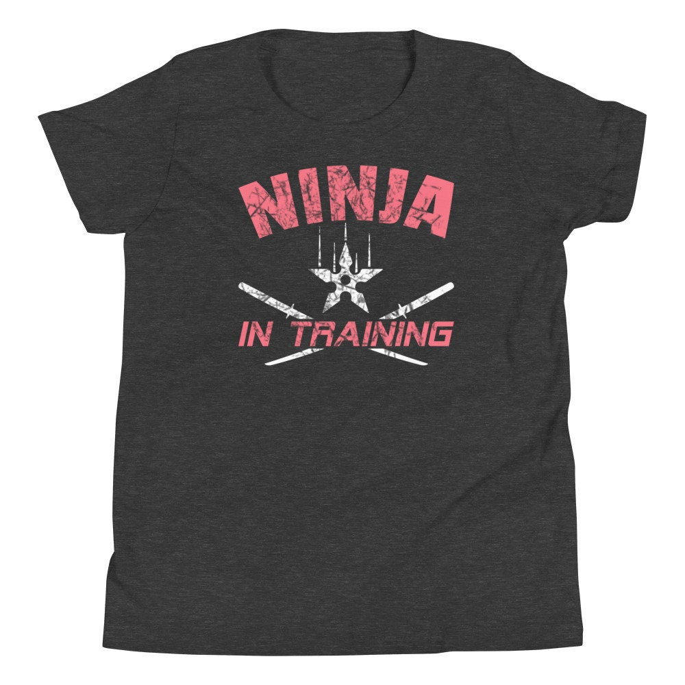 Distressed Ninja Shirt for Boys and Girls Funny Ninja In Training Tee