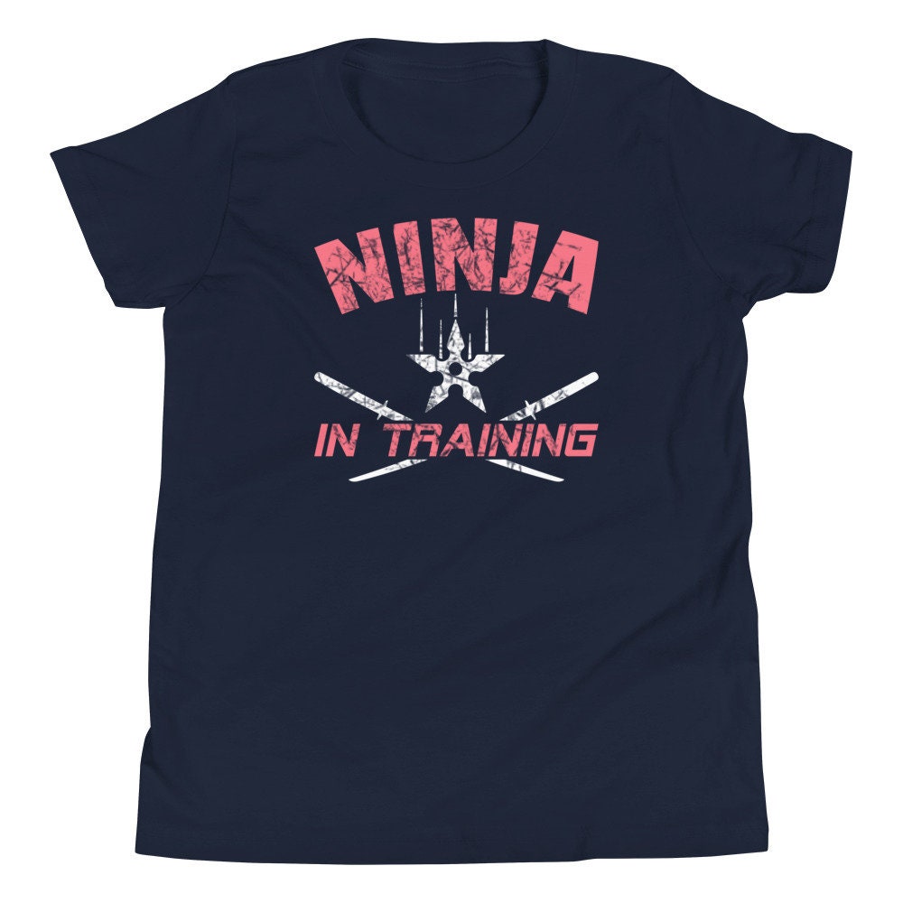Distressed Ninja Shirt for Boys and Girls Funny Ninja In Training Tee