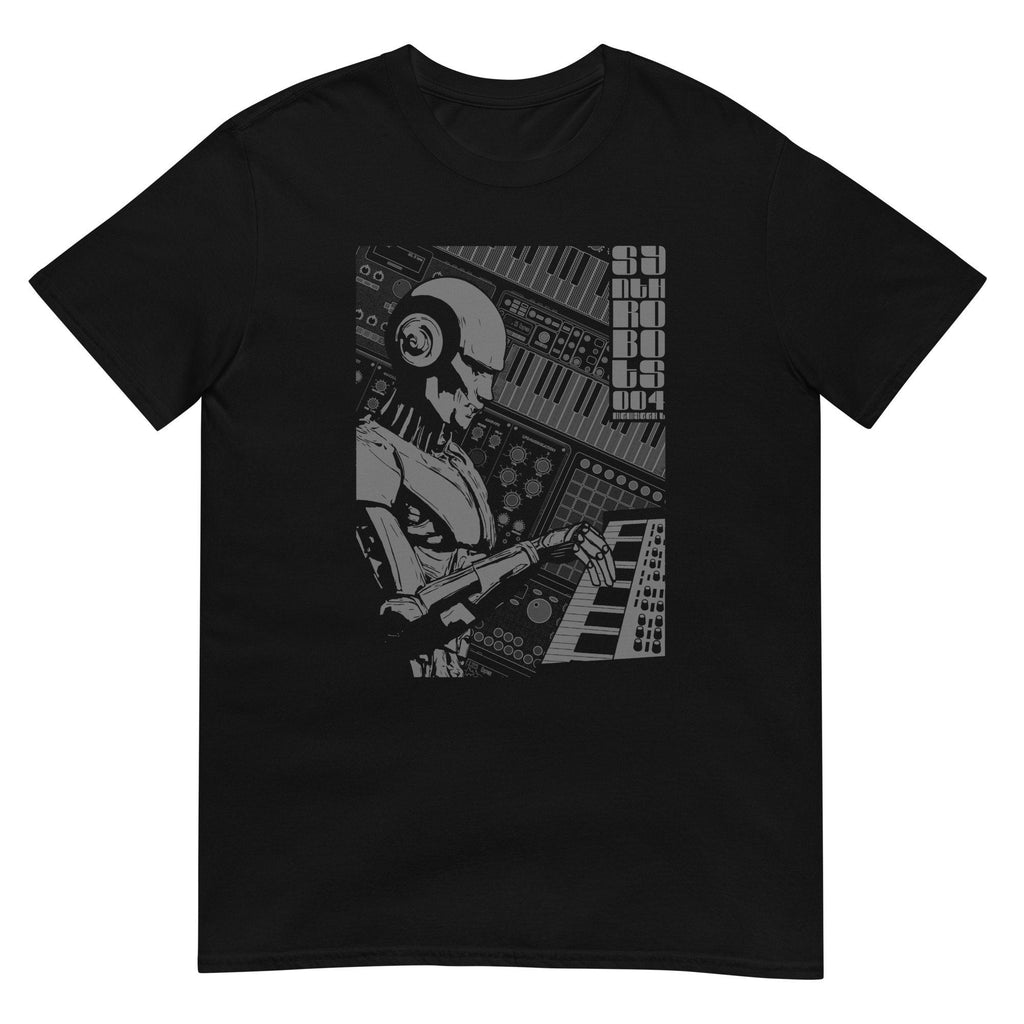 Synth robots 004 t-shirt for music producer and synthesizer musician