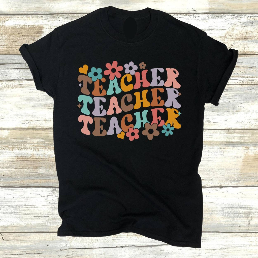 Custom Teacher Shirt, Teacher Team Shirts, Personalized School tshirt, Teacher Gift, Groovy Retro Teacher Shirt, Elementary Teacher TShirt