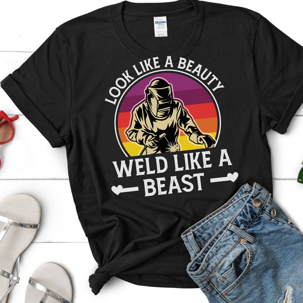 Women Welder Shirt, Funny Welder Shirts. GIFT FOR Welder, Welding T-Shirt, Pipeline Welder, Welding Apprenticeship, Metal Worker, Girl Welds