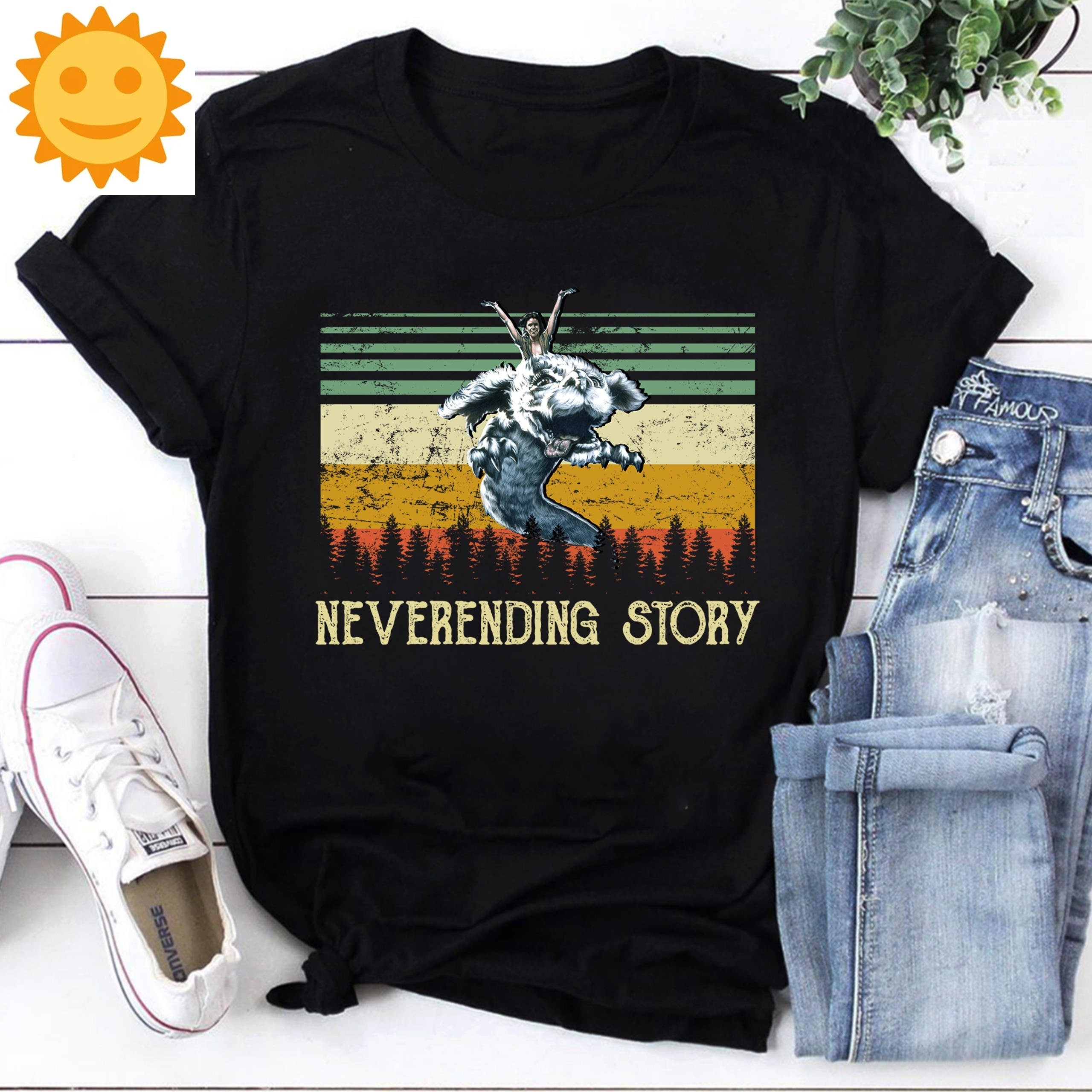 Neverending Story Retro Vintage T-Shirt, Neverending Story Shirt, 80s Movie Shirt, Adventure Movie Shirt, Mystery Movie Shirt, Falkor Shirt