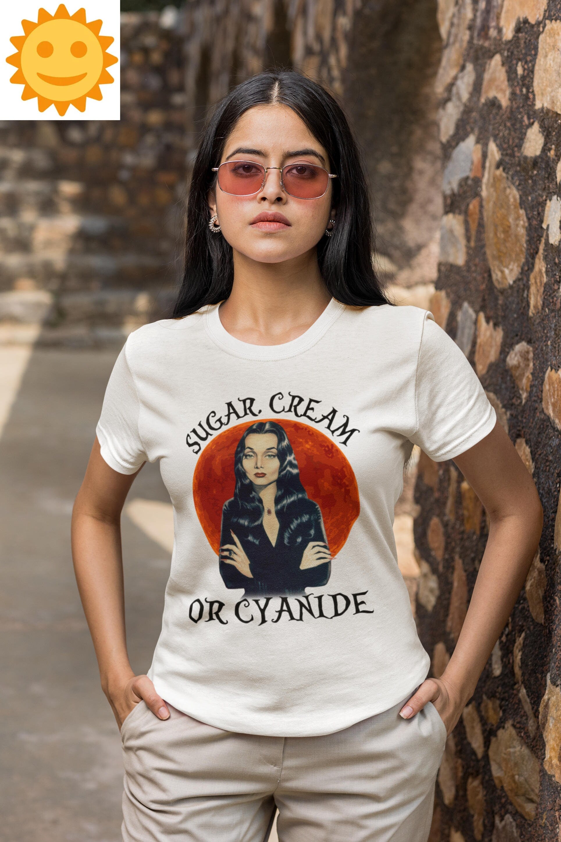 Morticia Addams Sugar Cream Or Cyanide Vintage T-Shirt, Morticia Shirt, Halloween Shirt, Horror Movie Shirt, TV Series Shirt