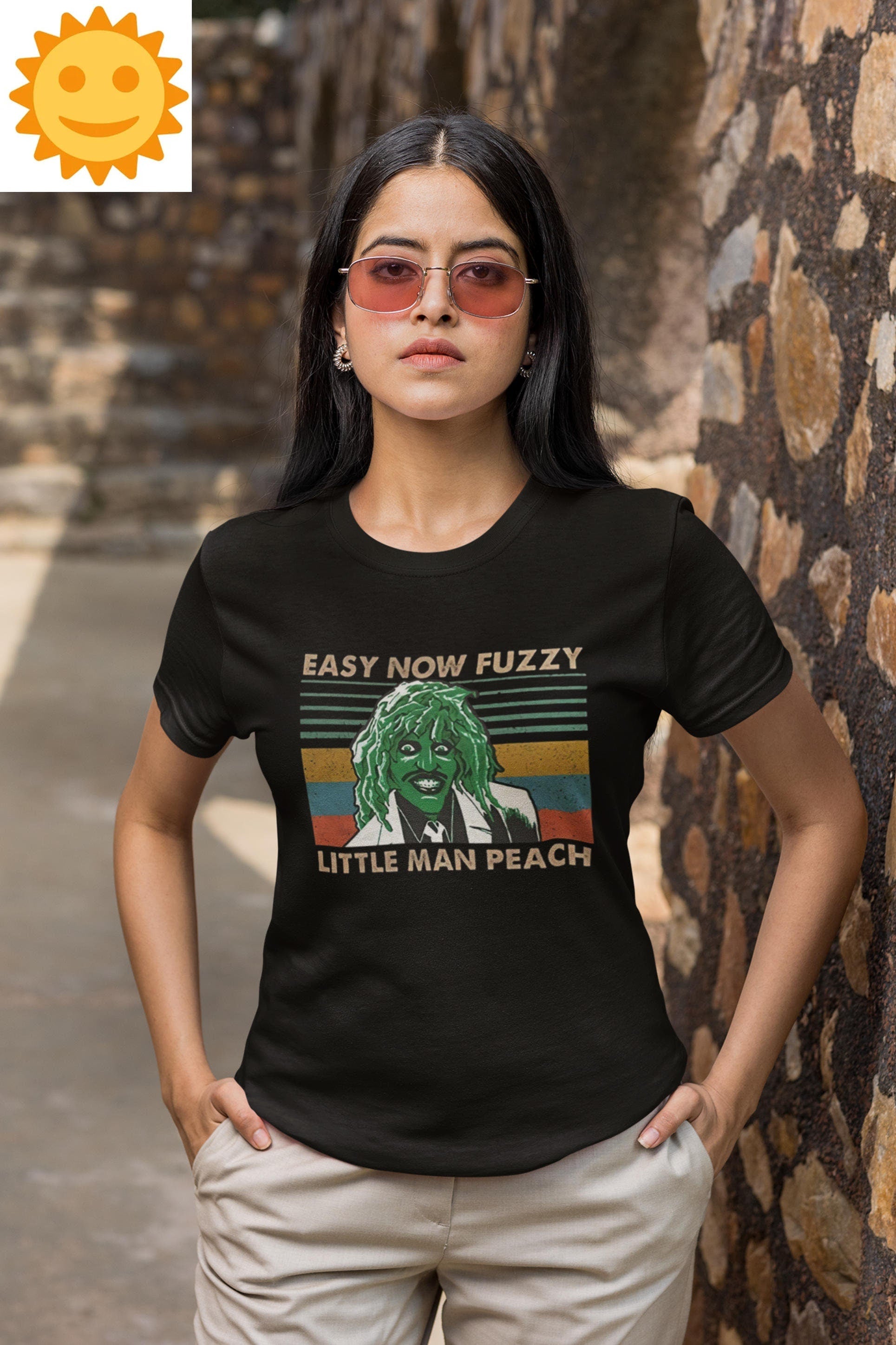 Old Gregg Easy Now Fuzzy Little Man Peach Vintage T-Shirt, The Mighty Boosh Shirt, Old Gregg Shirt, Horror Movie Shirt, Halloween Shirt