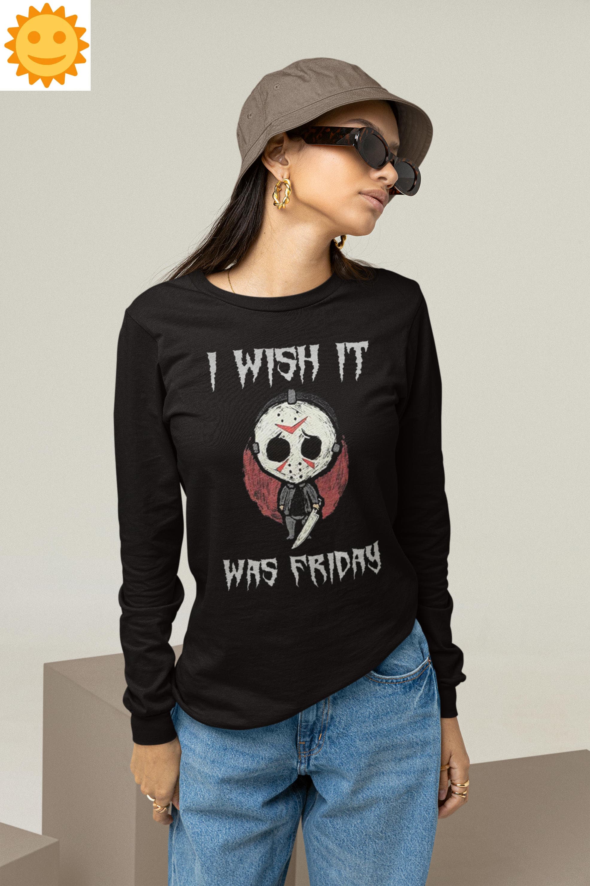 Jason Voorhees I Wish It Was Friday Vintage T-Shirt, Halloween Shirt, Horror Movie Shirt, Jason Voorhees Shirt, Friday The 13th Shirt
