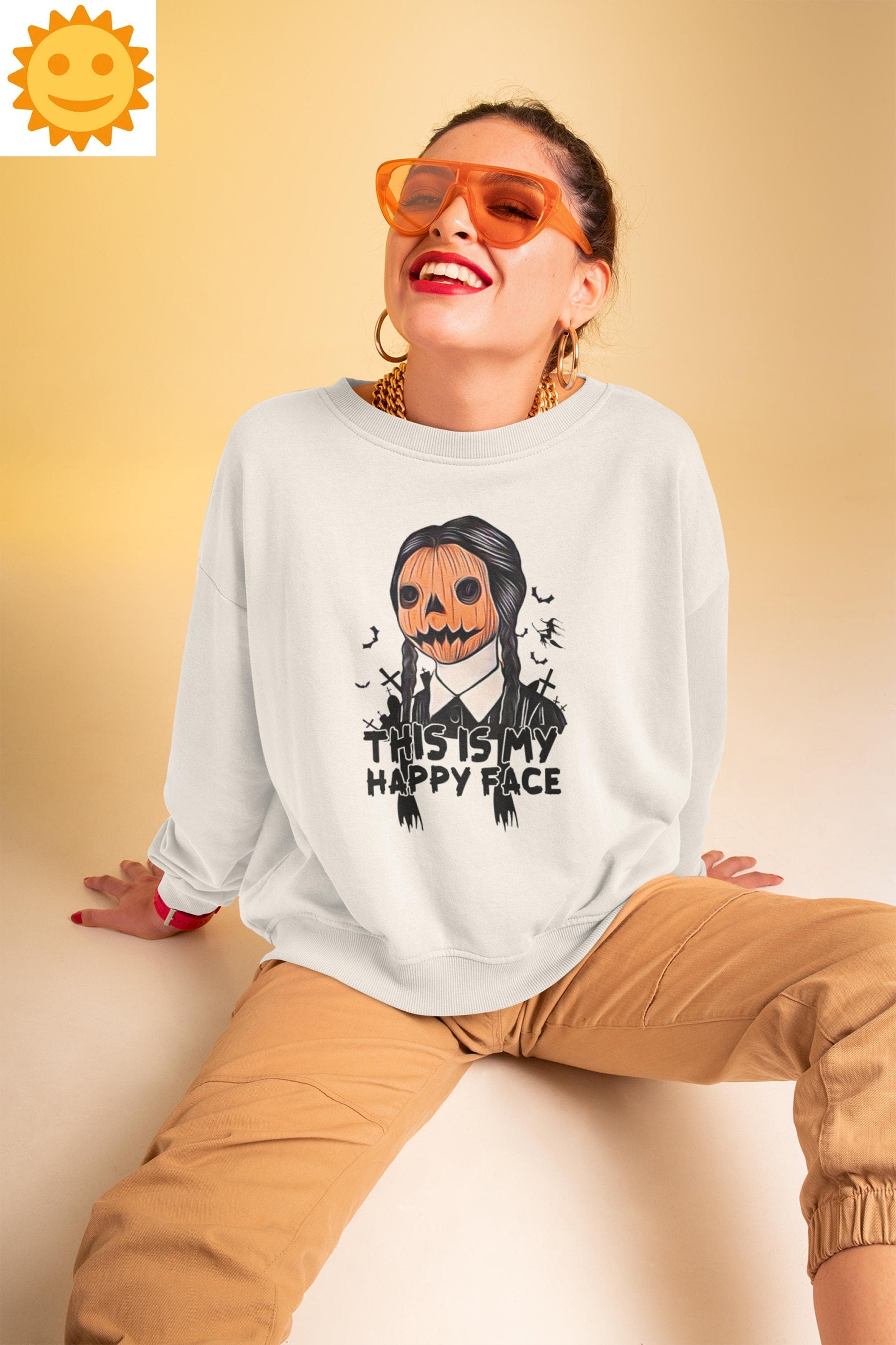 Wednesday Addams This Is My Happy Face Vintage T-Shirt, Wednesday Addams Shirt, Halloween Shirt, Horror Movie Shirt, TV Series Shirt