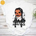 Wednesday Addams This Is My Happy Face Vintage T-Shirt, Wednesday Addams Shirt, Halloween Shirt, Horror Movie Shirt, TV Series Shirt