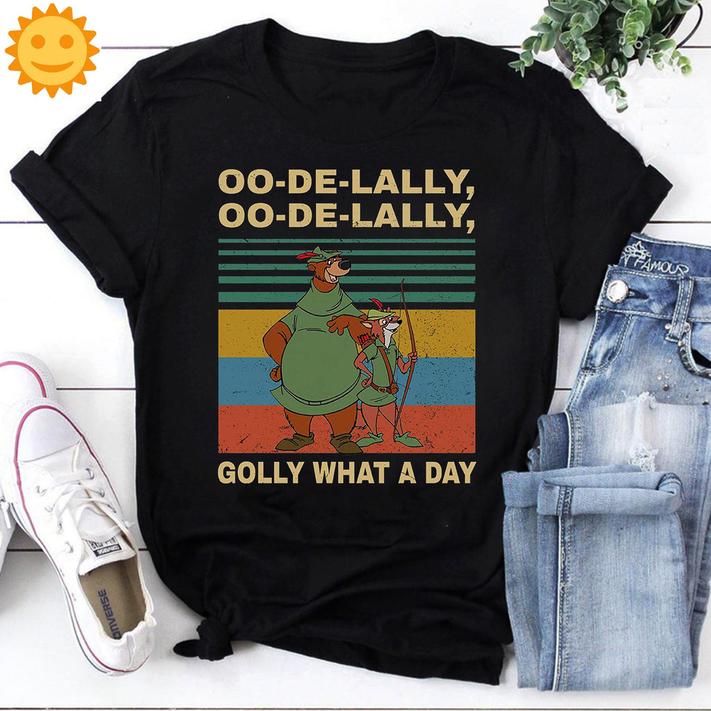 Oo De Lally Golly What A Day Vintage T-Shirt, Robin Hood Shirt, Bear And Fox Shirt, Animation Shirt, Cartoon Shirt, Ranger Shirt