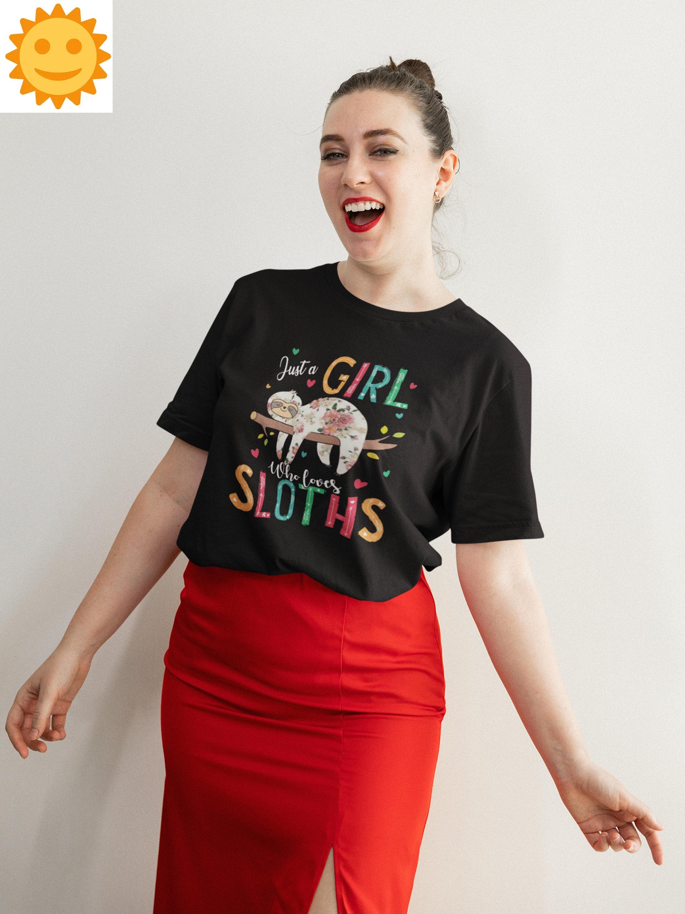 Just A Girl Who Loves Sloths Vintage T-Shirt, Sloth Shirt, Sloth Lovers Shirt, Animals Lovers Shirt, Natural Shirt, Wild Lovers Shirt