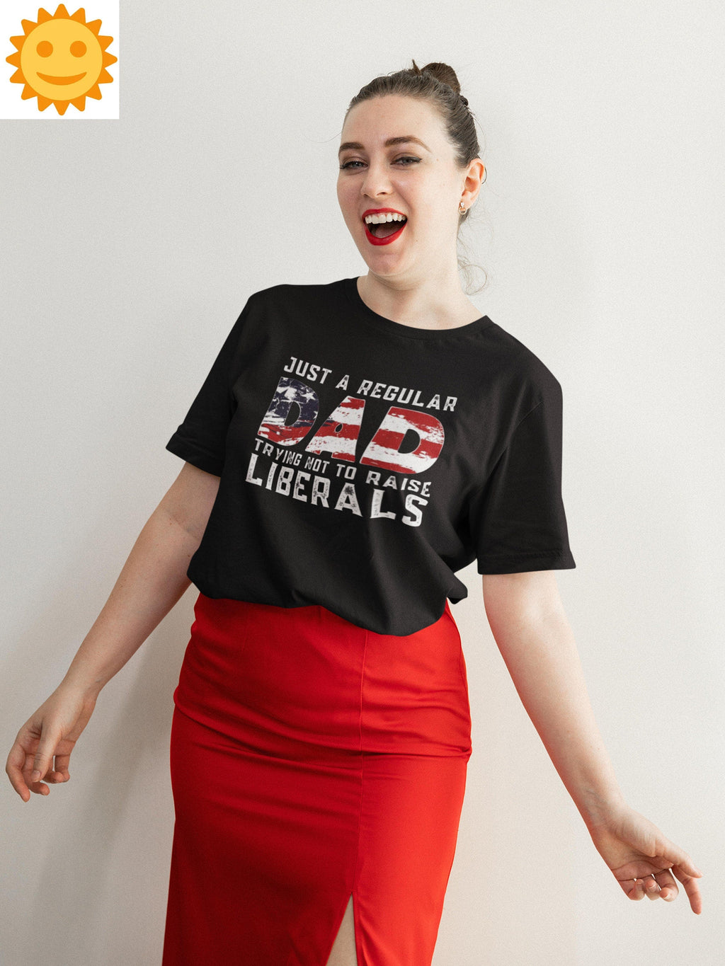 Just A Regular Dad Trying Not To Raise Liberals Vintage T-Shirt, Father's Day Shirt, Republican Shirt, Patriotic Shirt, 4th Of July Shirt